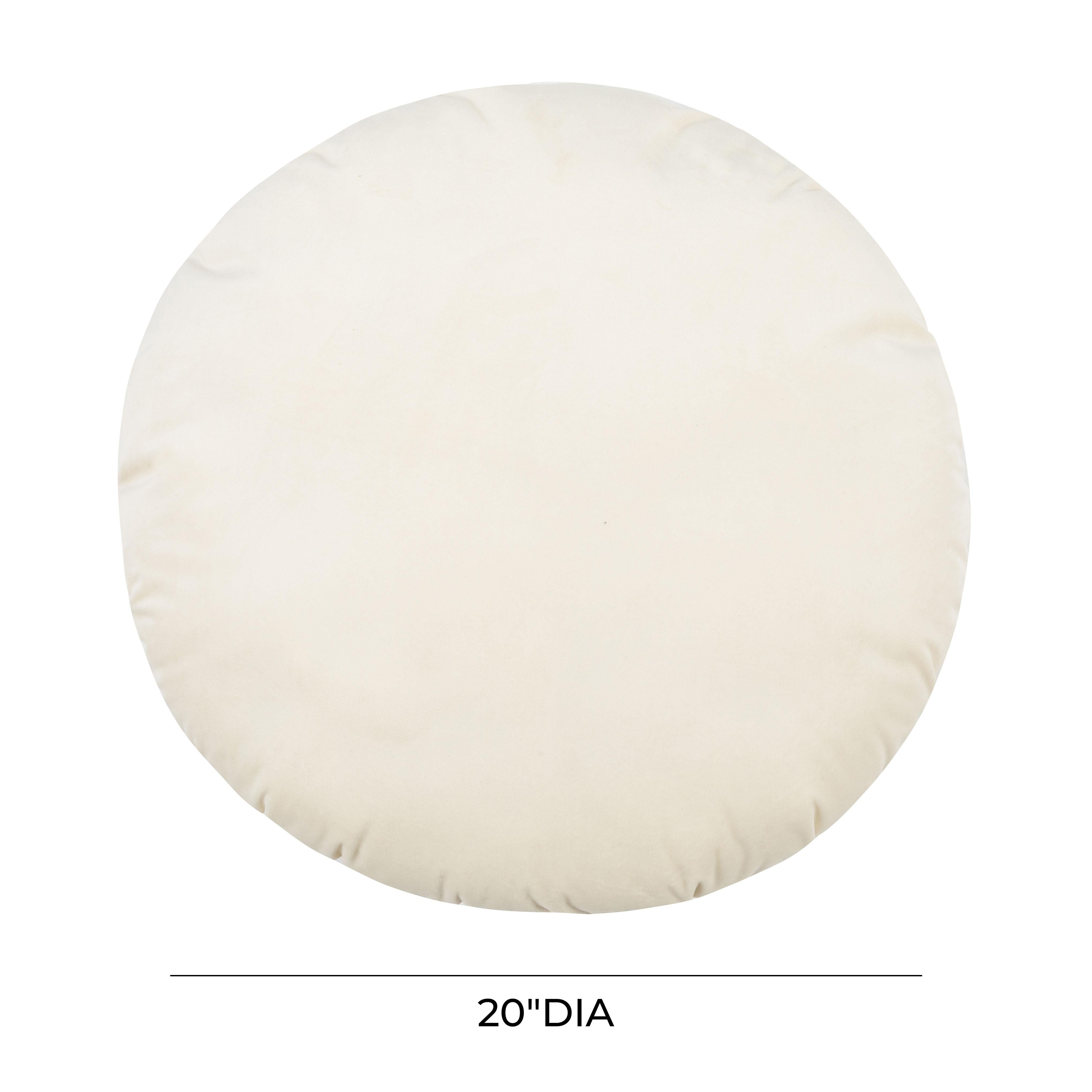 Potter 20 Inch Cream Velvet Pillow