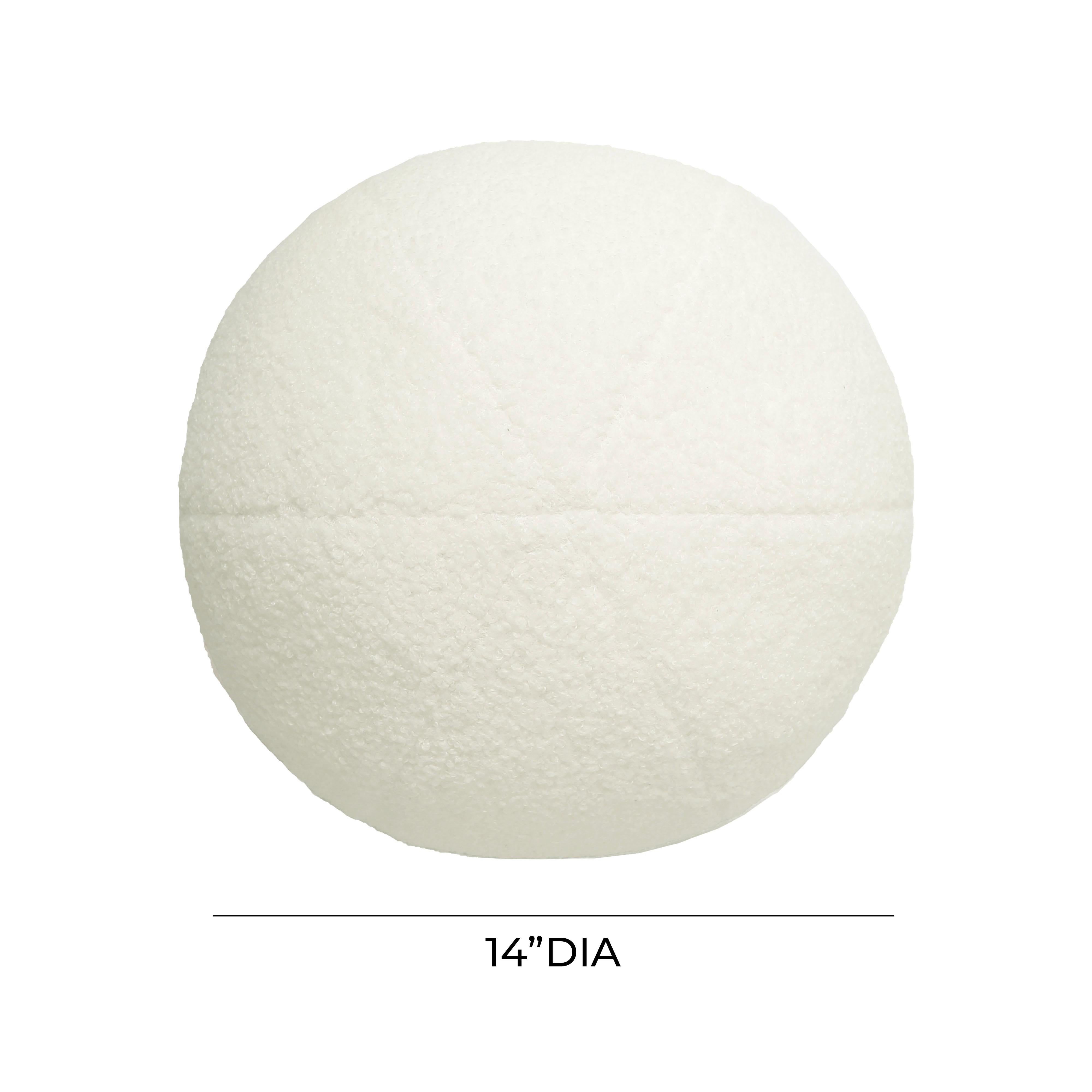 Boba Cream Vegan Shearling 14" Pillow