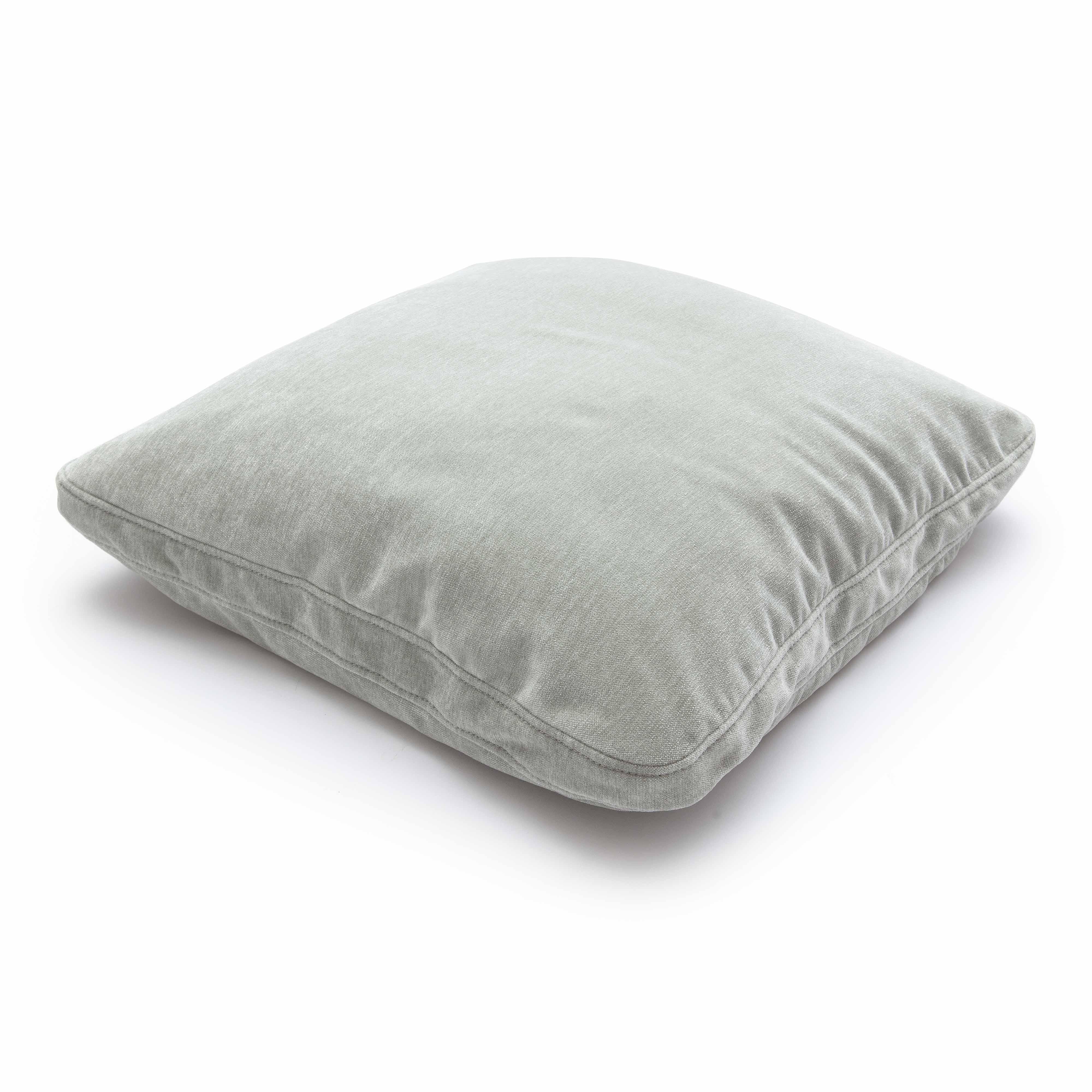 Tipsy Mint Green Upcycled Chenille 20" x 20" Square Floppy Pillow