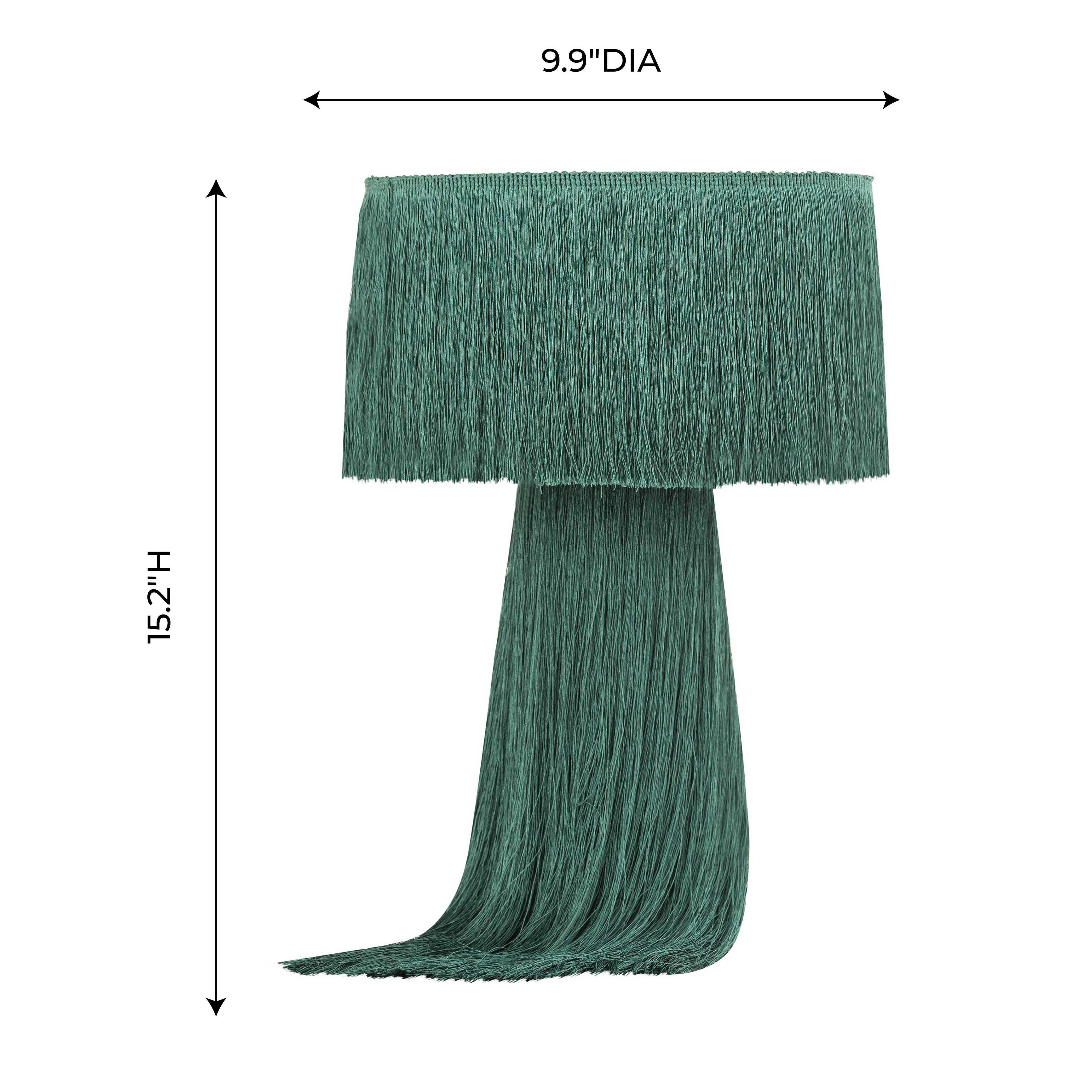 Atolla Emerald Tassel Table Lamp - UK