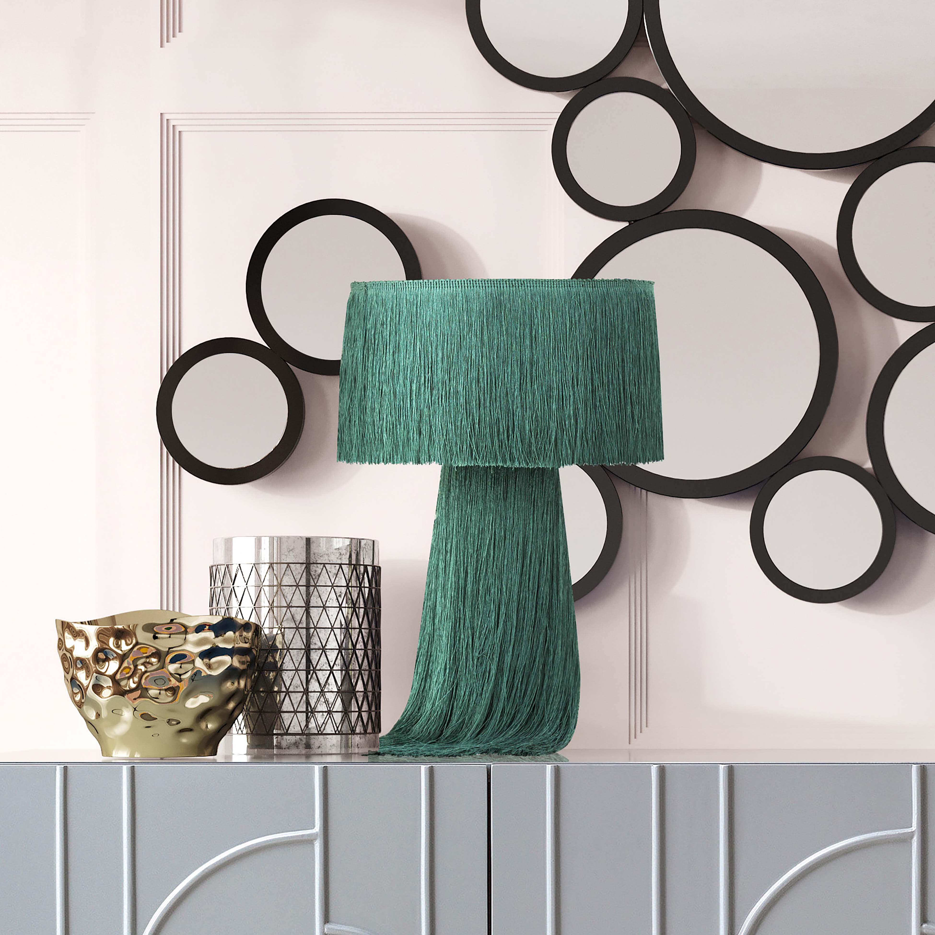 Atolla Emerald Tassel Table Lamp - UK