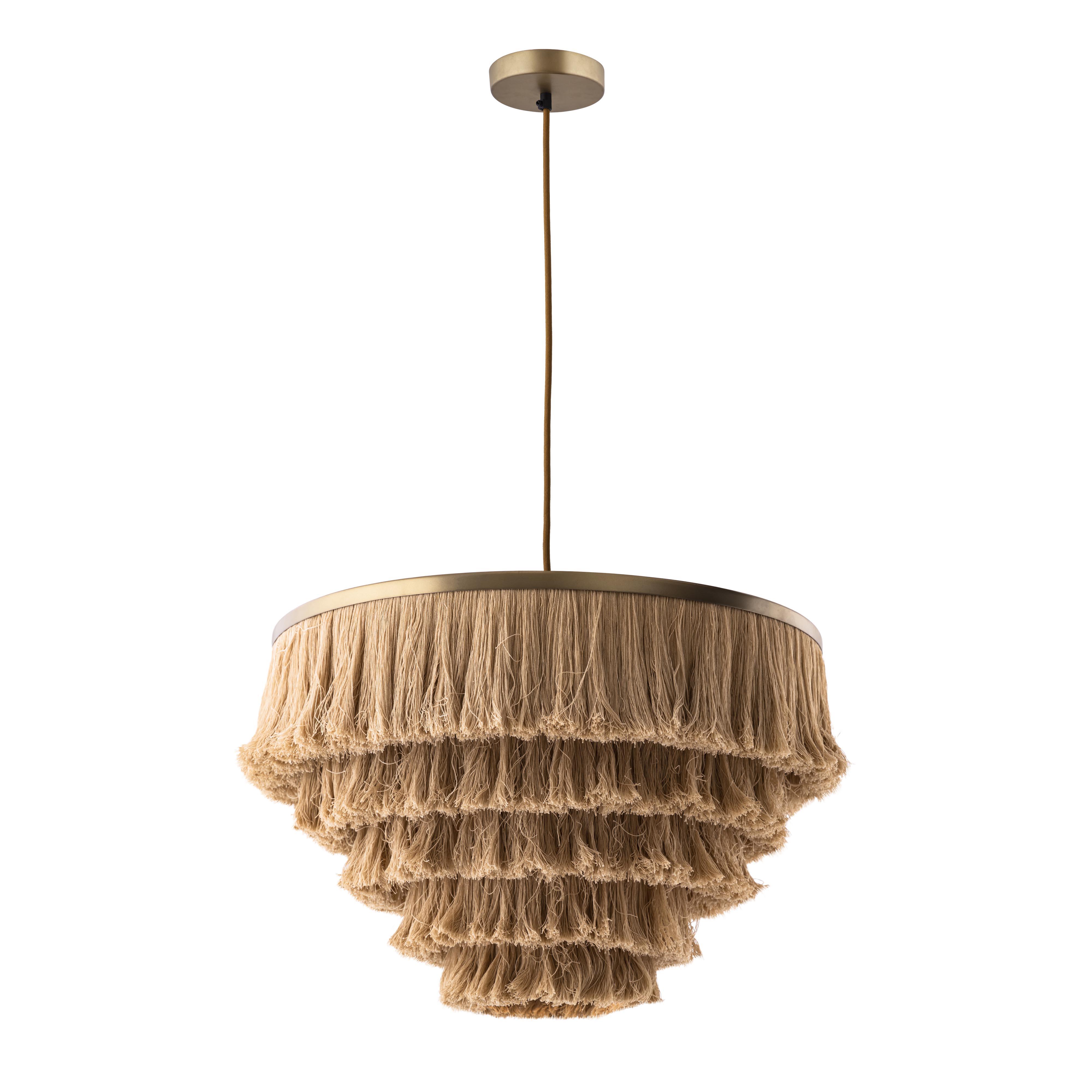 Sarai Natural Fringe Pendant
