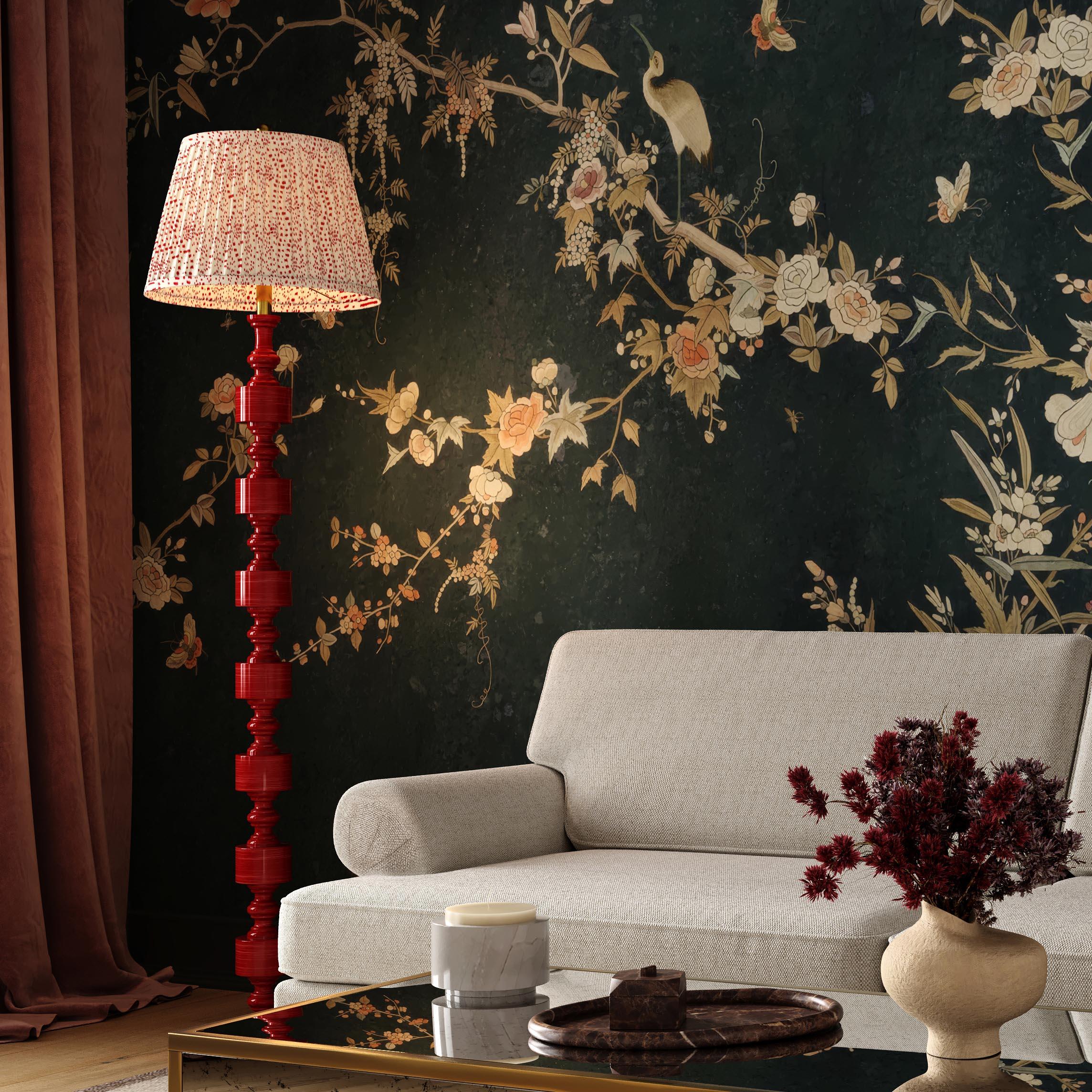 Peggy Pink Spotted Floor Lamp