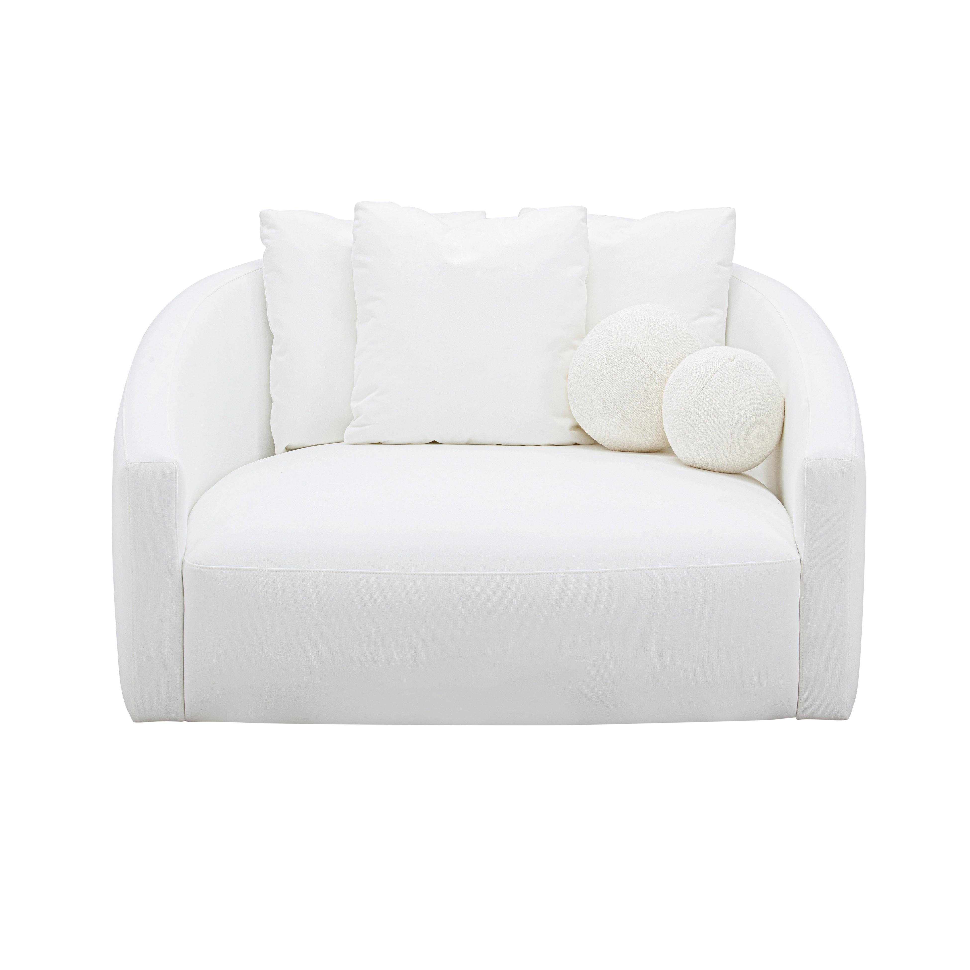 Hanim Cream Performance Fabric Daybed