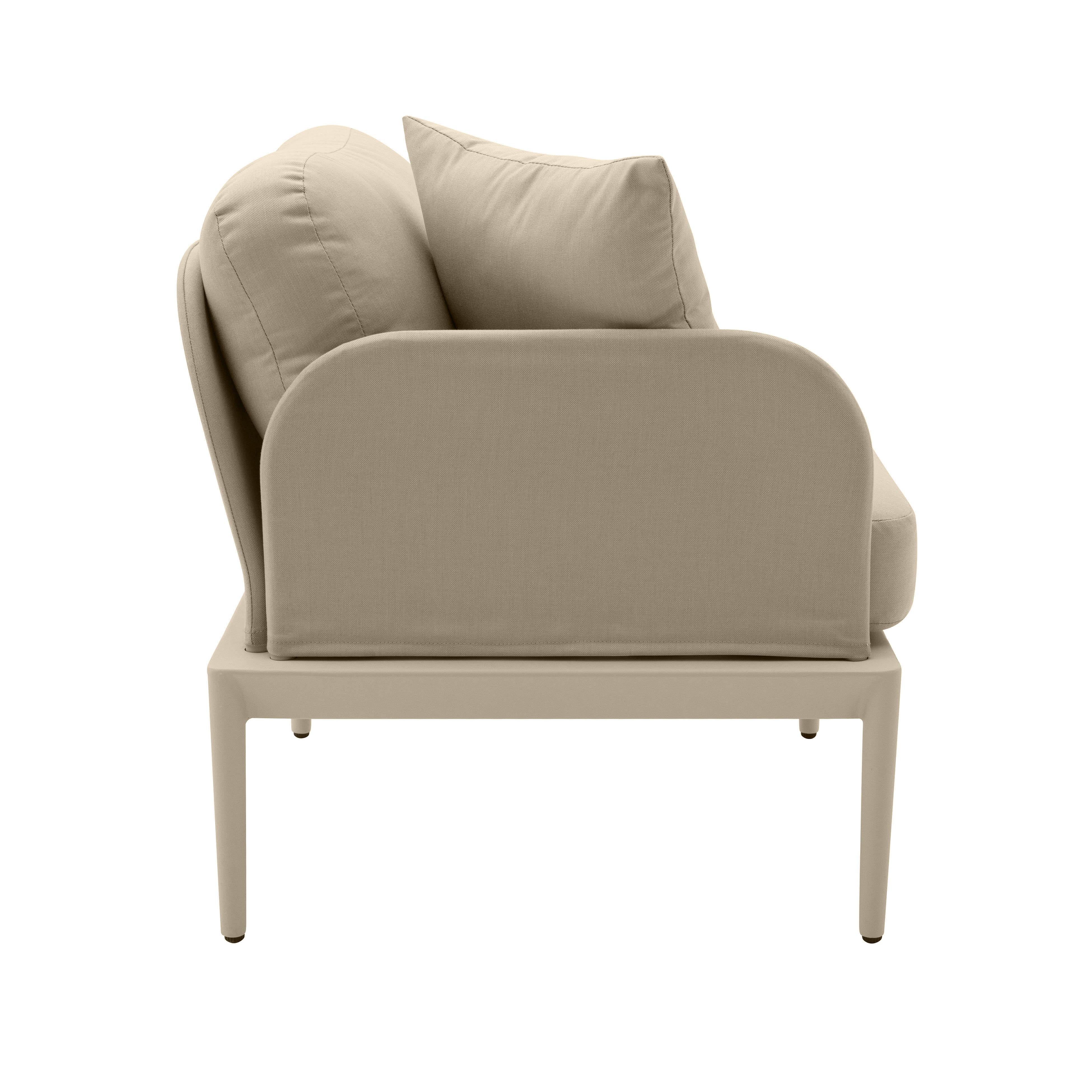 Kapri Taupe Modular Outdoor LAF Corner Seat