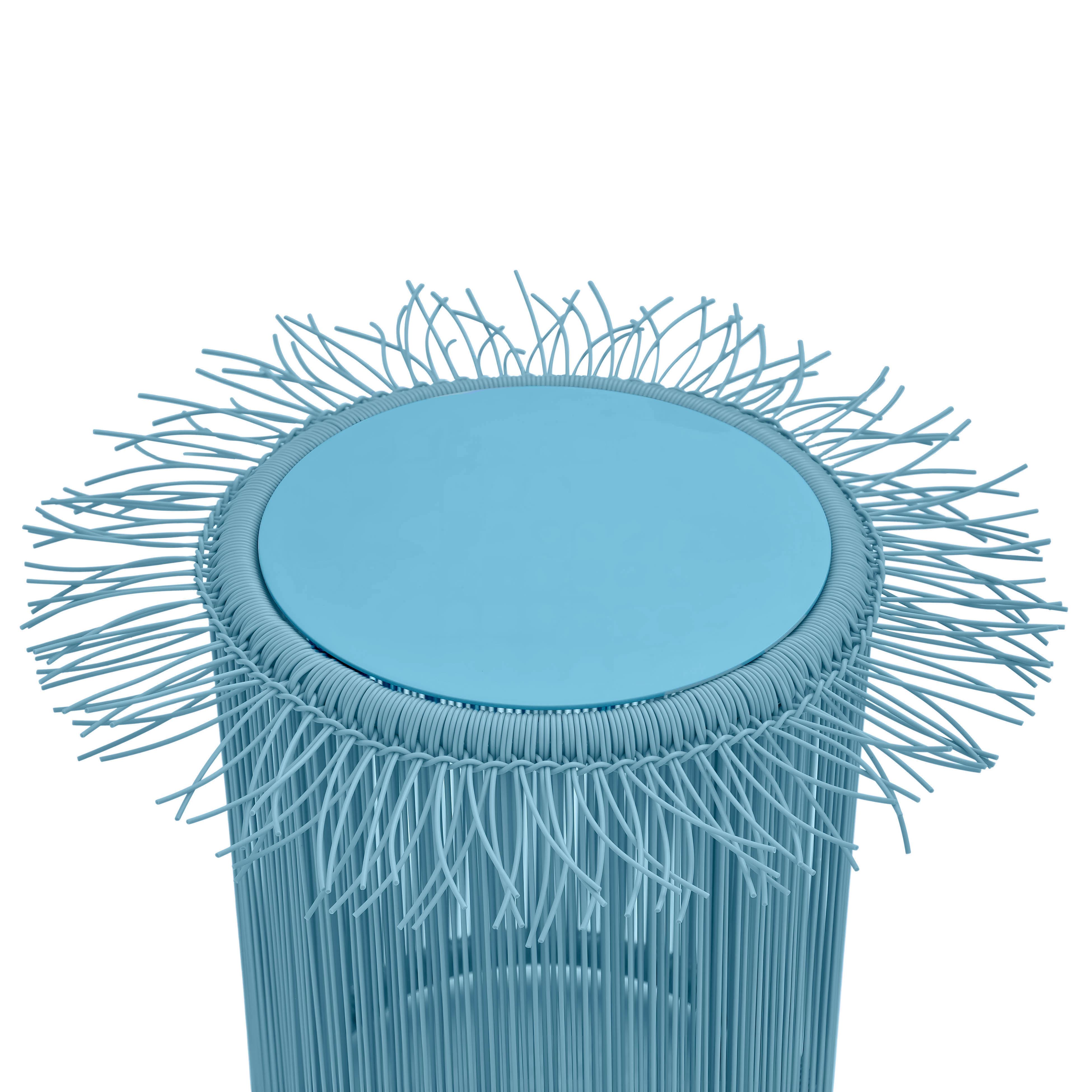 Rafa Blue Outdoor Side Table