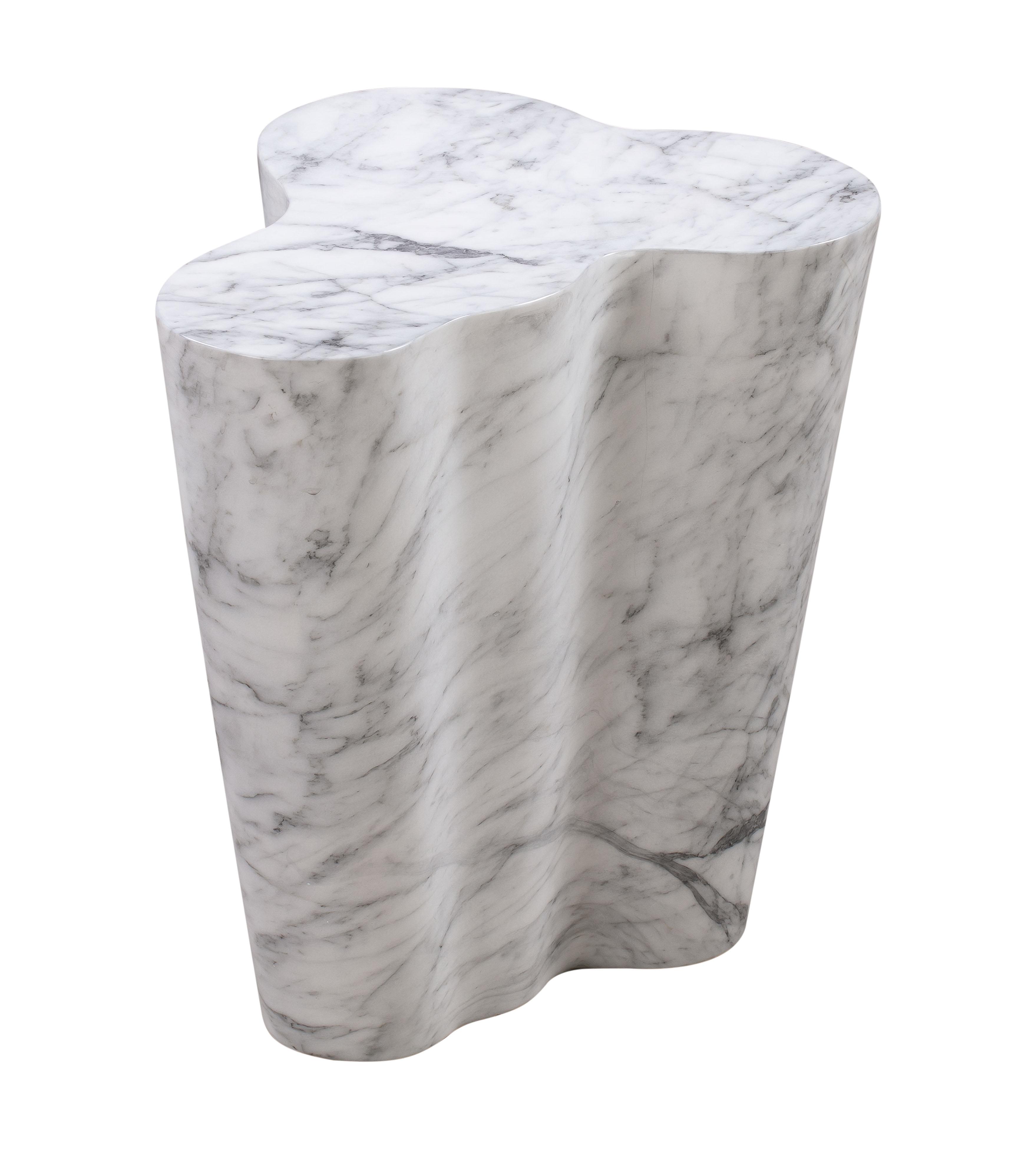 Slab Marble Tall Side Table - UK