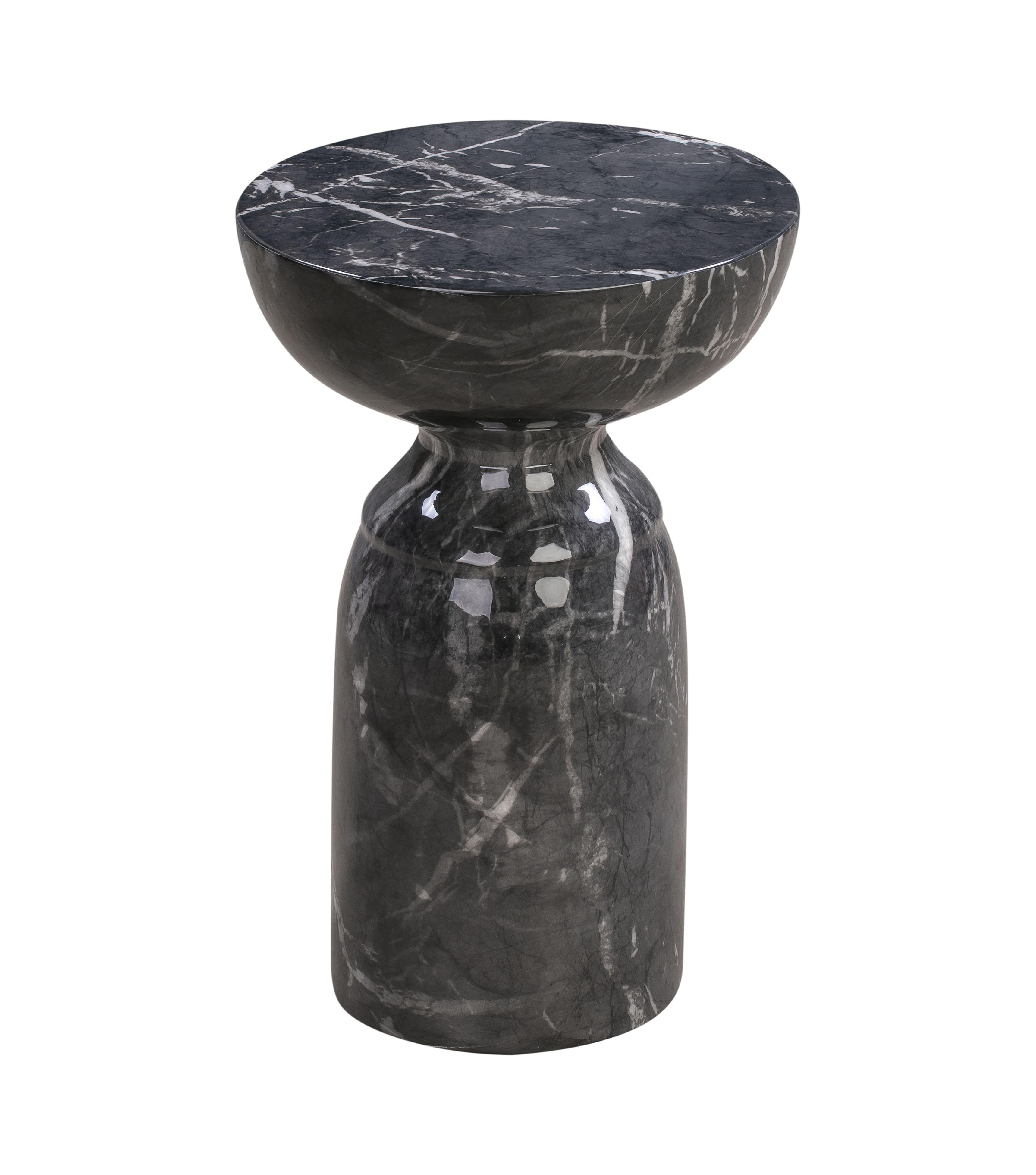 Rue Black Marble Side Table - UK