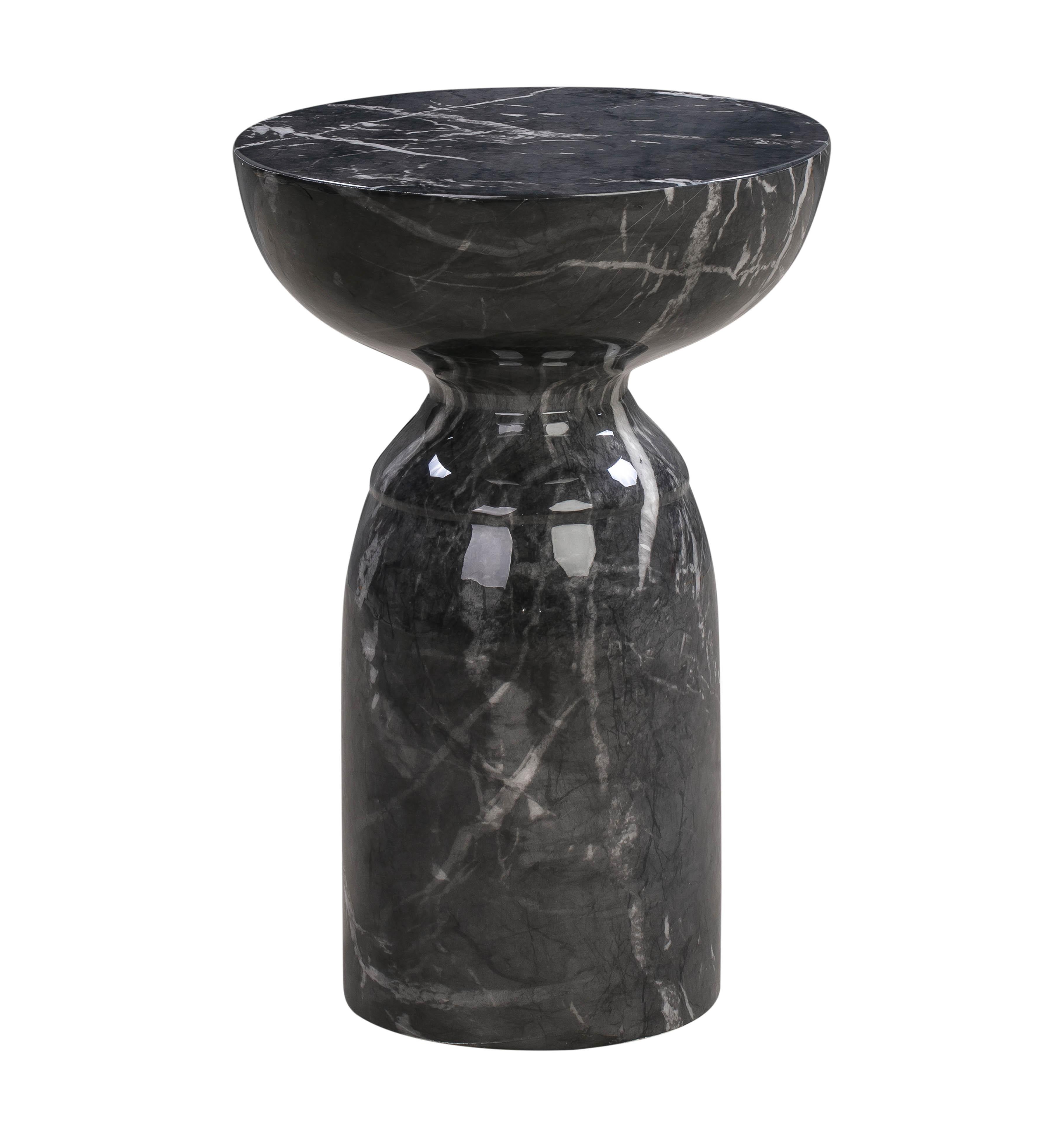 Rue Black Marble Side Table - UK