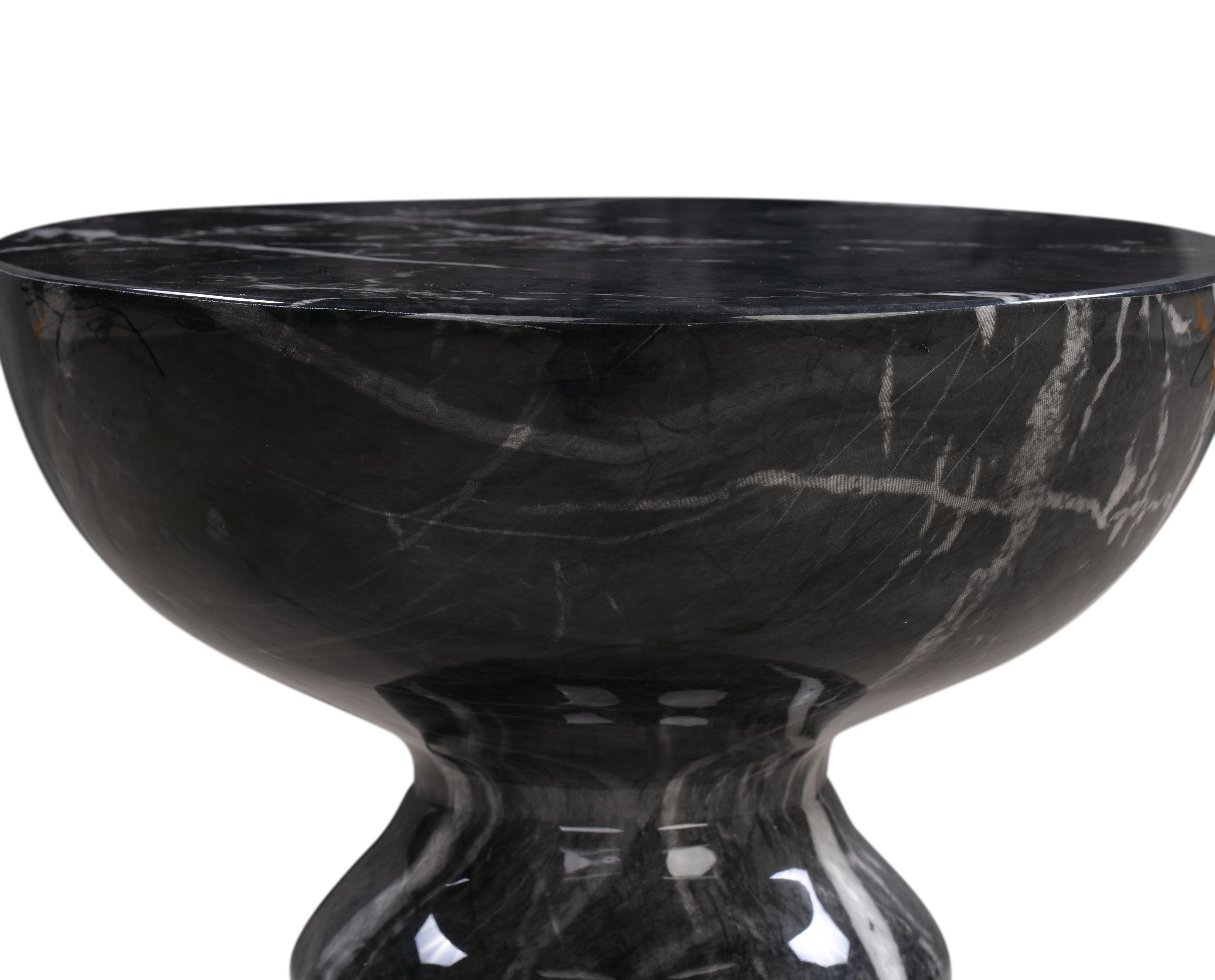 Rue Black Marble Side Table - UK