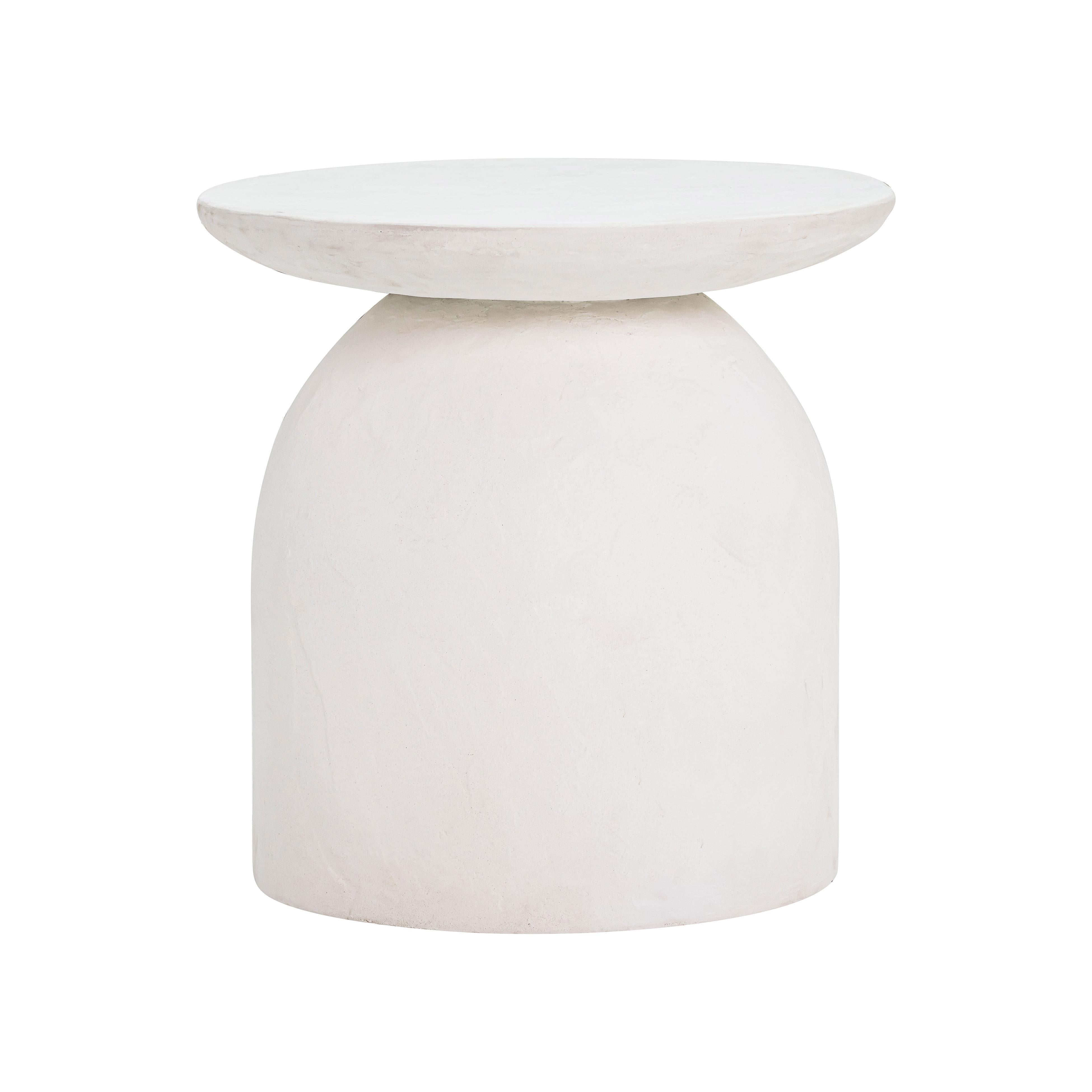 Aloe White Concrete Side Table - UK