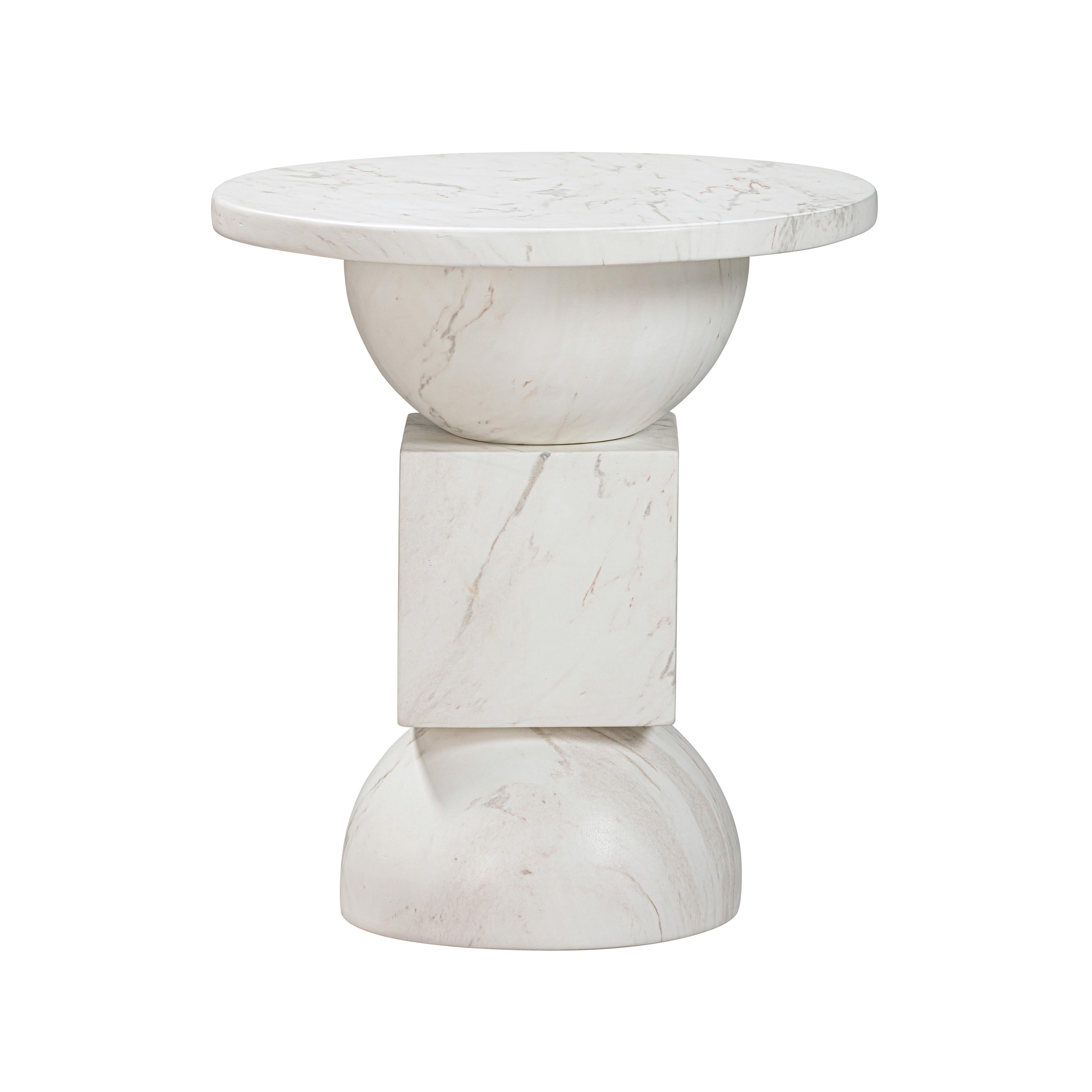 Chip Marble Print Indoor / Outdoor Side Table - UK