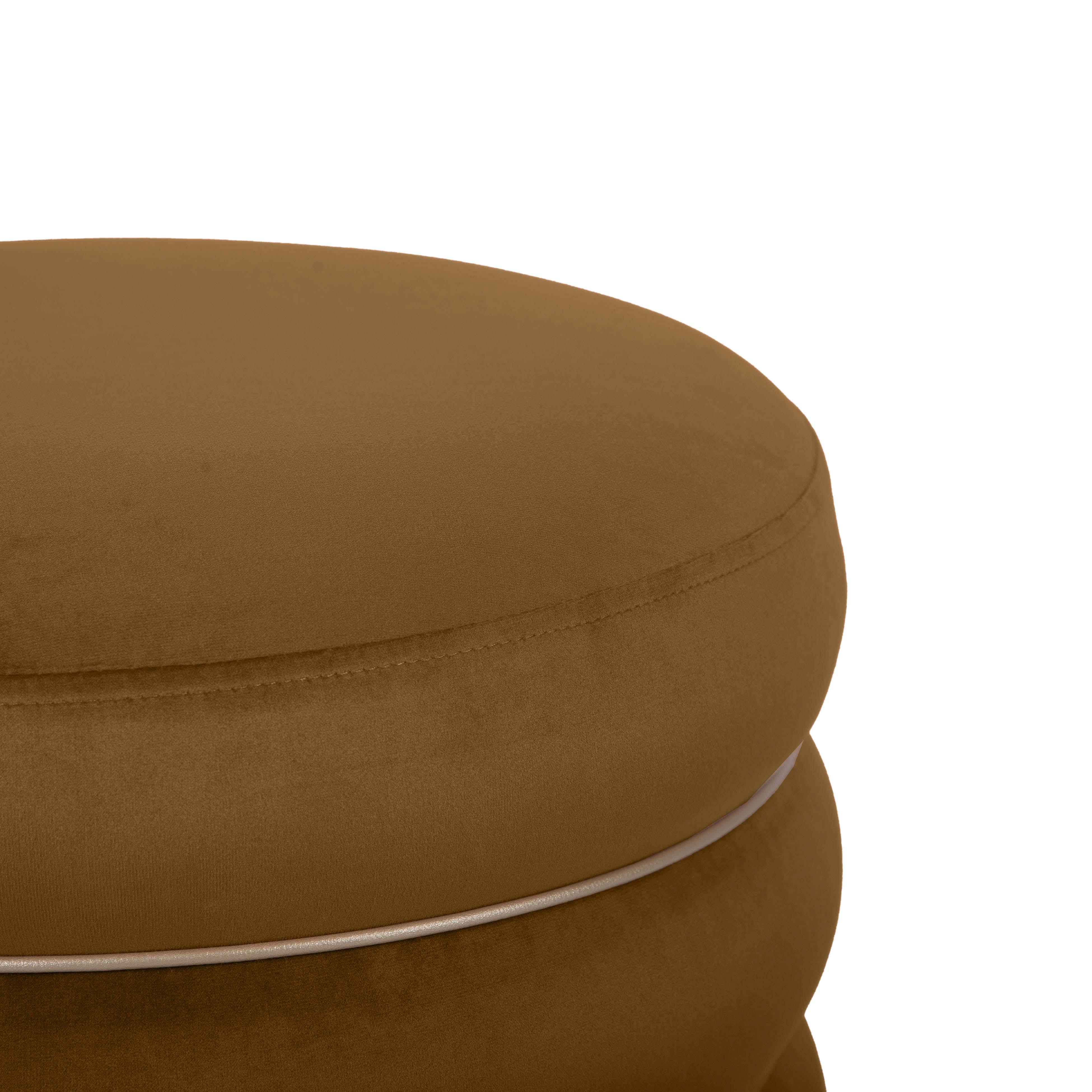 Lakka Chocolate Velvet Ottoman
