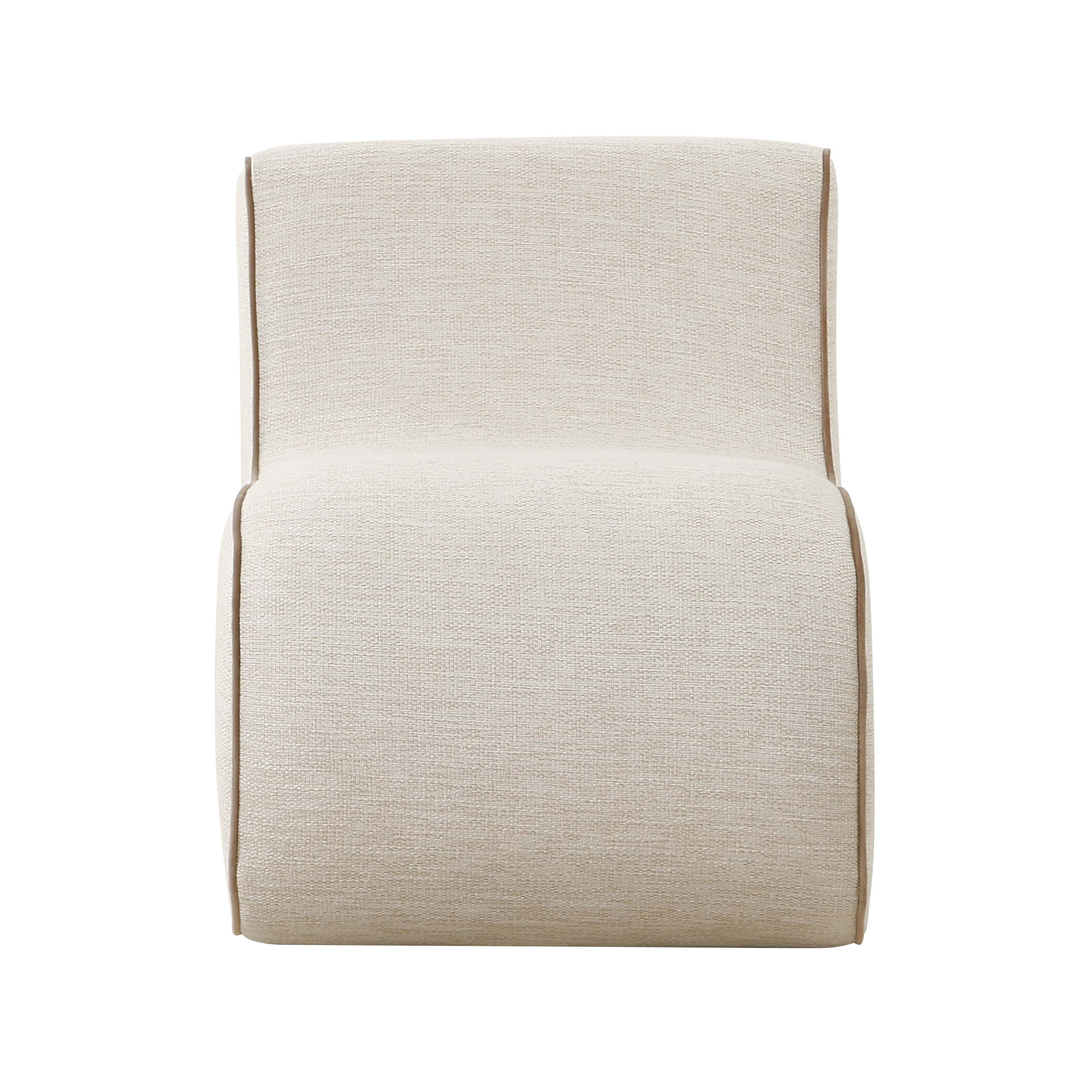 Senna Cream Basketweave Accent Chair - UK