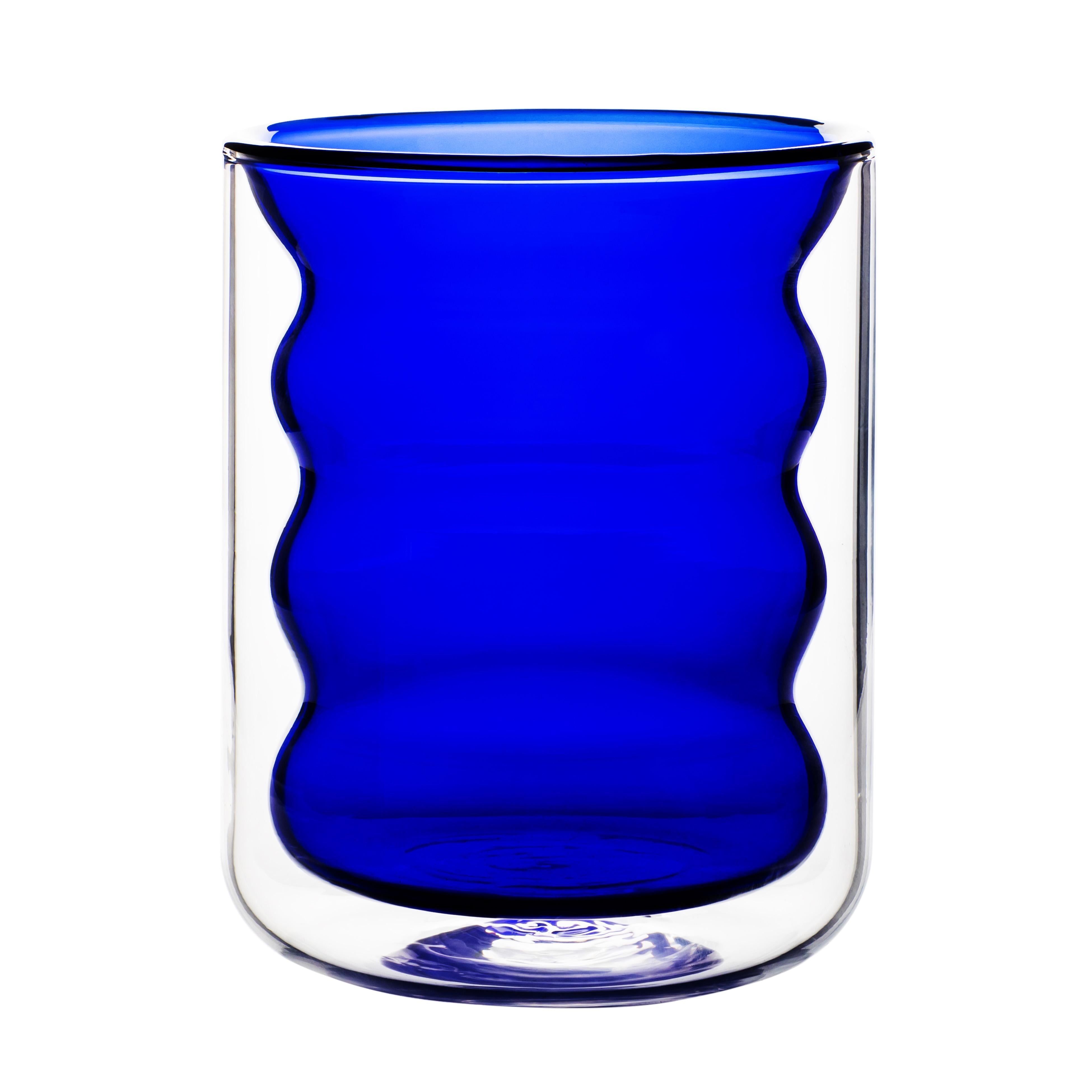 Waves Blue Water Glass - Set of 4