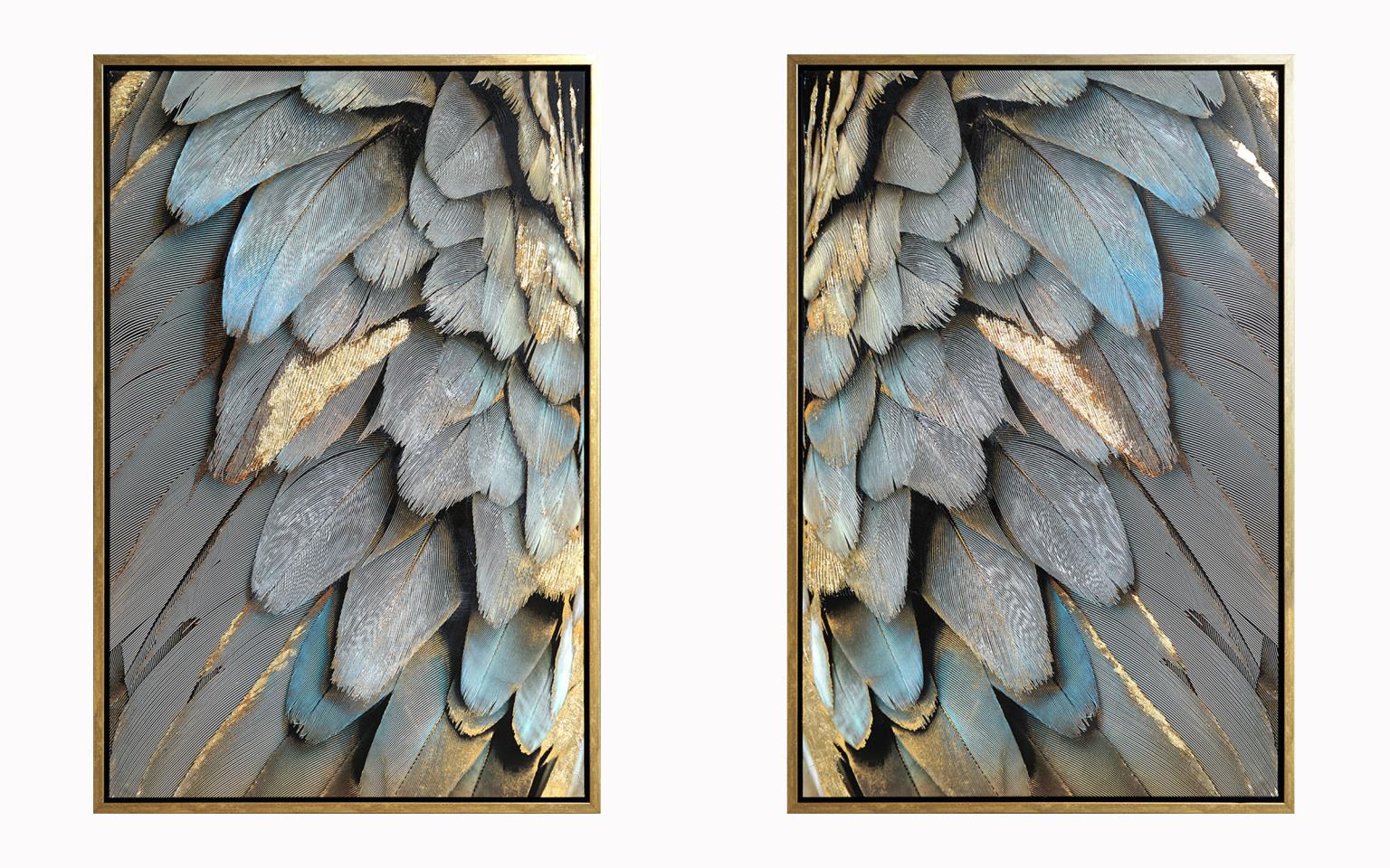 Hand Painted Textured Canvas In Frame (Set) Curated Canvas