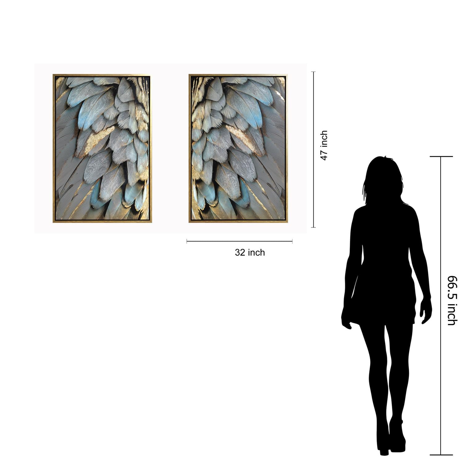 Hand Painted Textured Canvas In Frame (Set) Curated Canvas