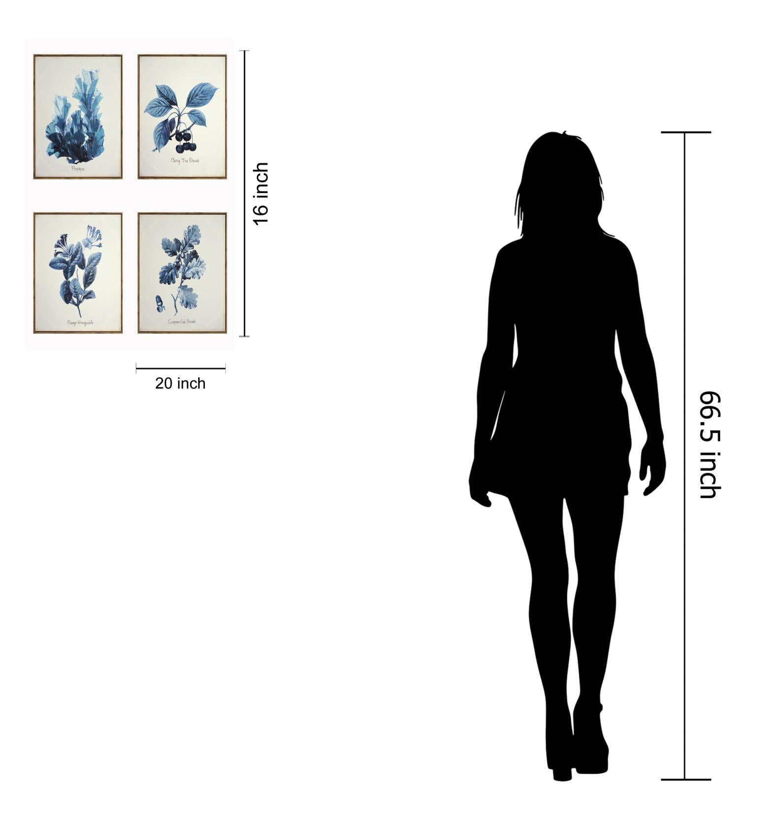 Hand Painted Textured Canvas W/ Foil In Frame (Set) Curated Canvas