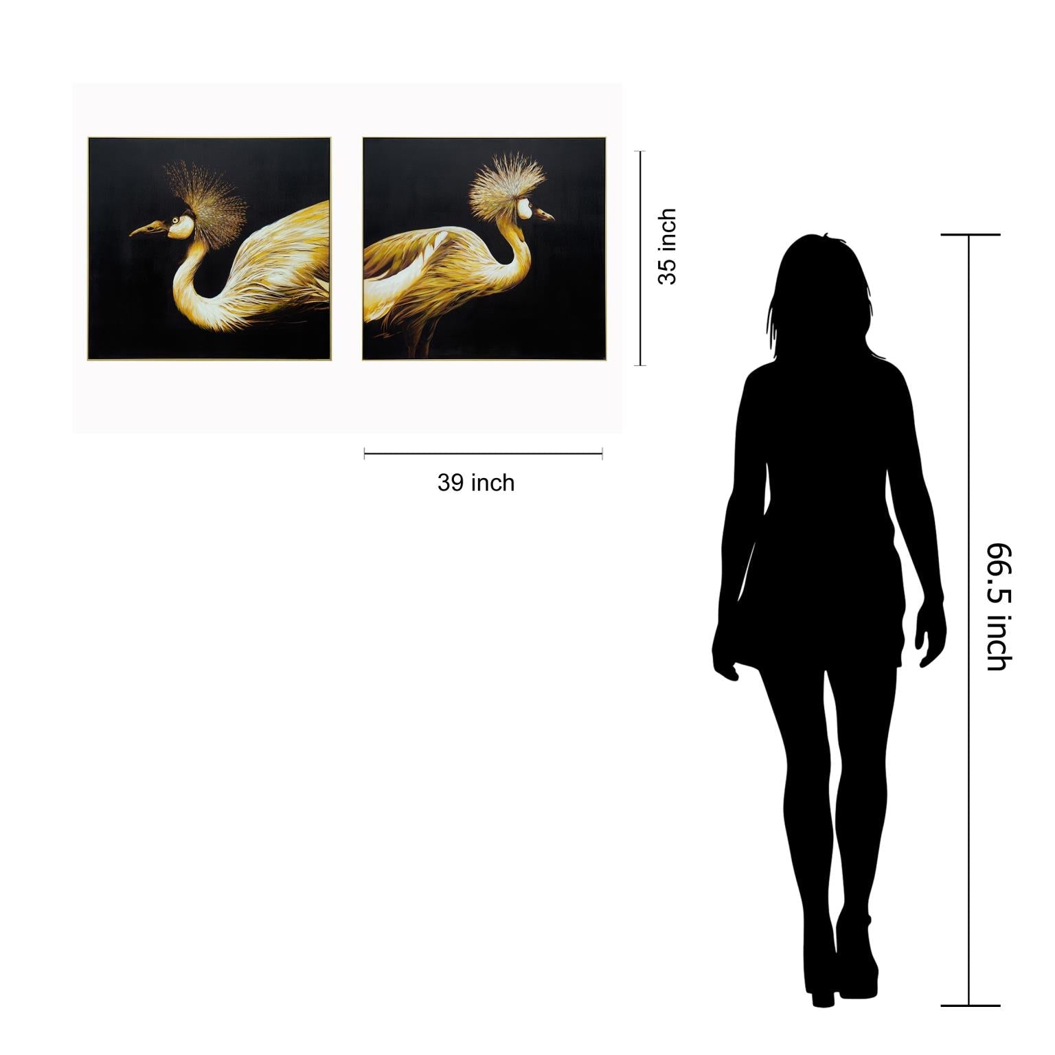 Hand Painted Textured Canvas In Frame (Set) Curated Canvas