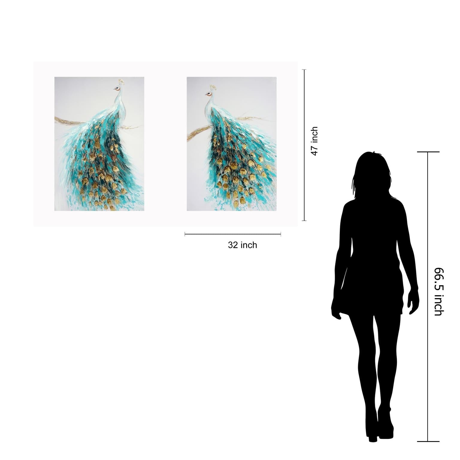 Hand Painted Textured Canvas In Frame (Set) Curated Canvas