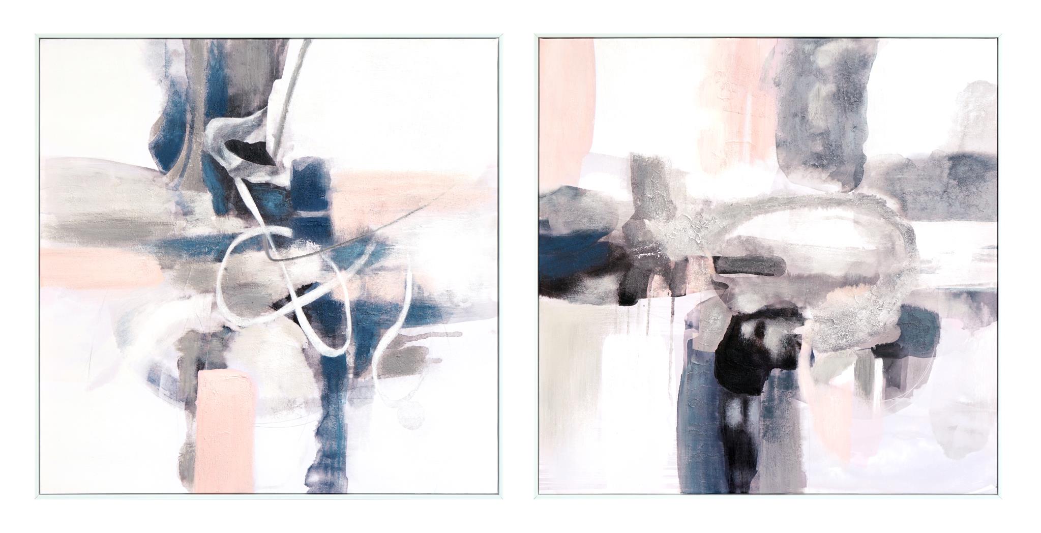 Hd Print Textured Canvas W/ Foil In Frame - Set Curated Canvas