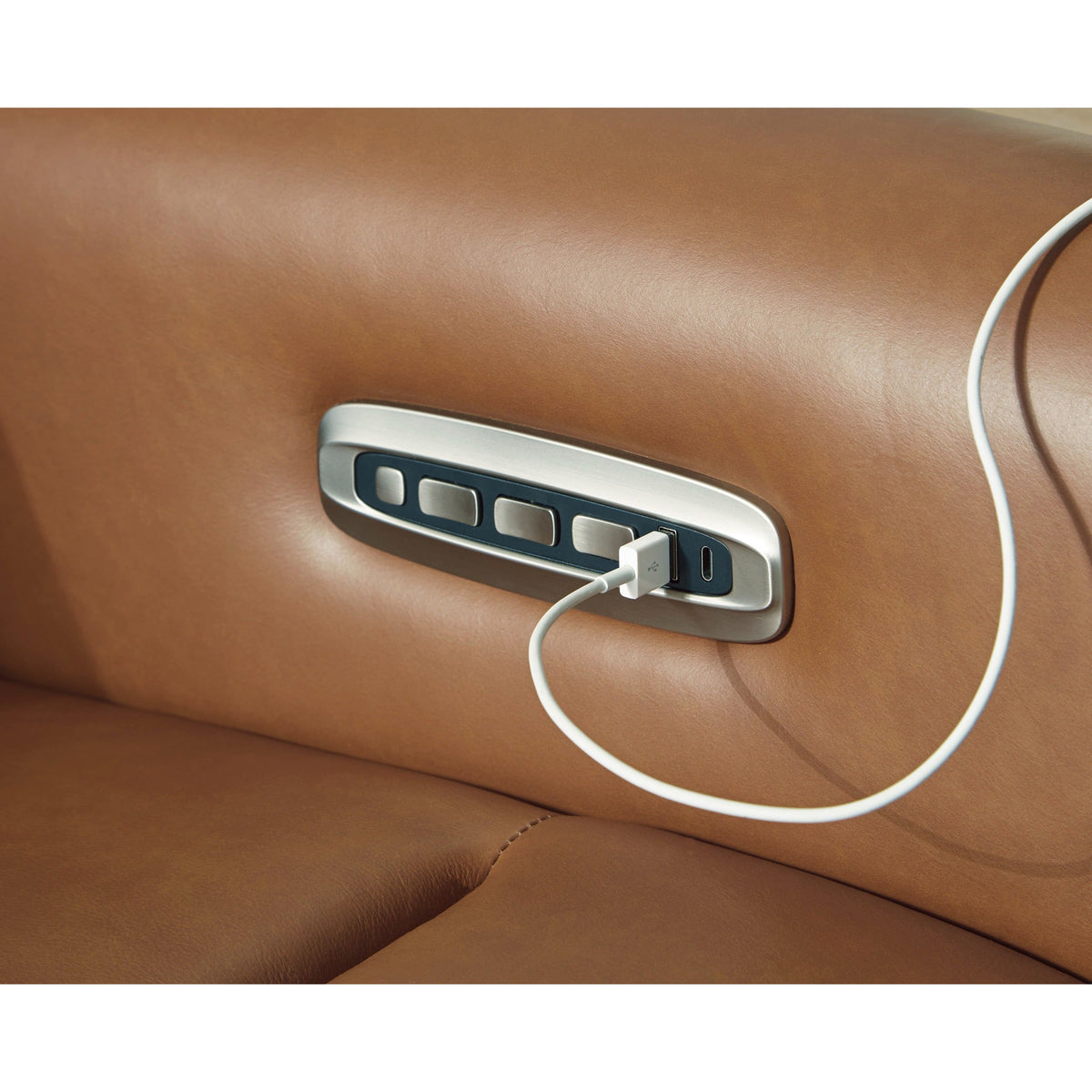 Tryanny Butterscotch Leather Power Reclining Sofa & Loveseat