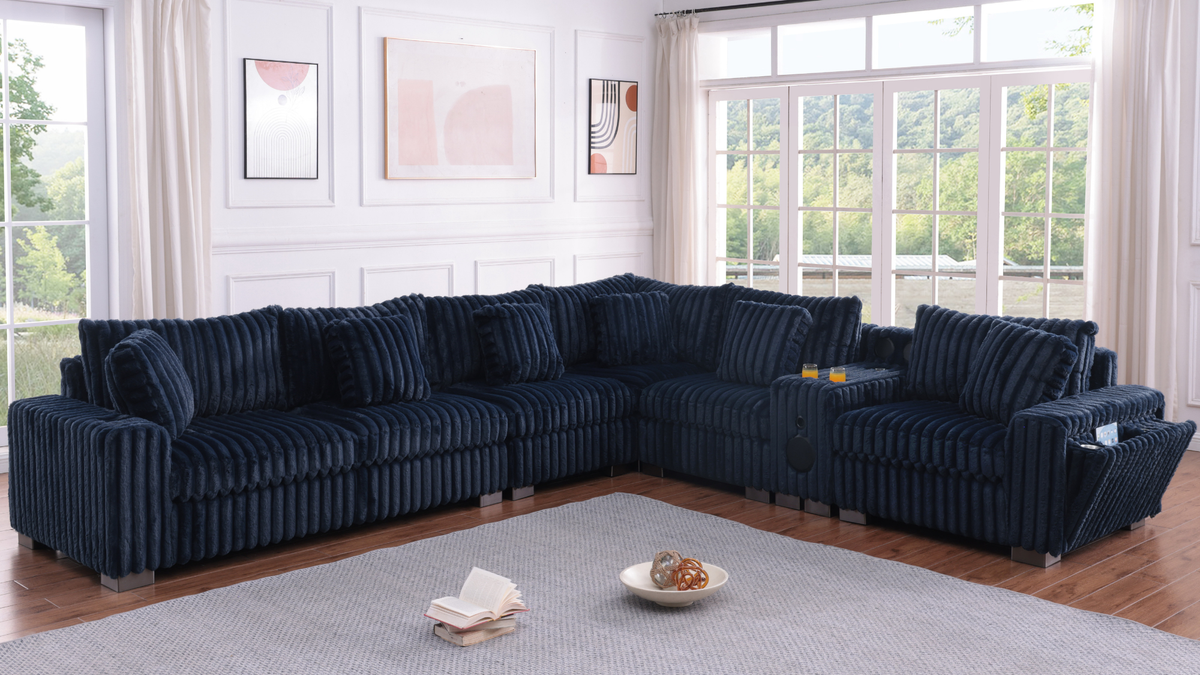Snuggle Station Sectional — Bluetooth Speakers & Wireless Charging