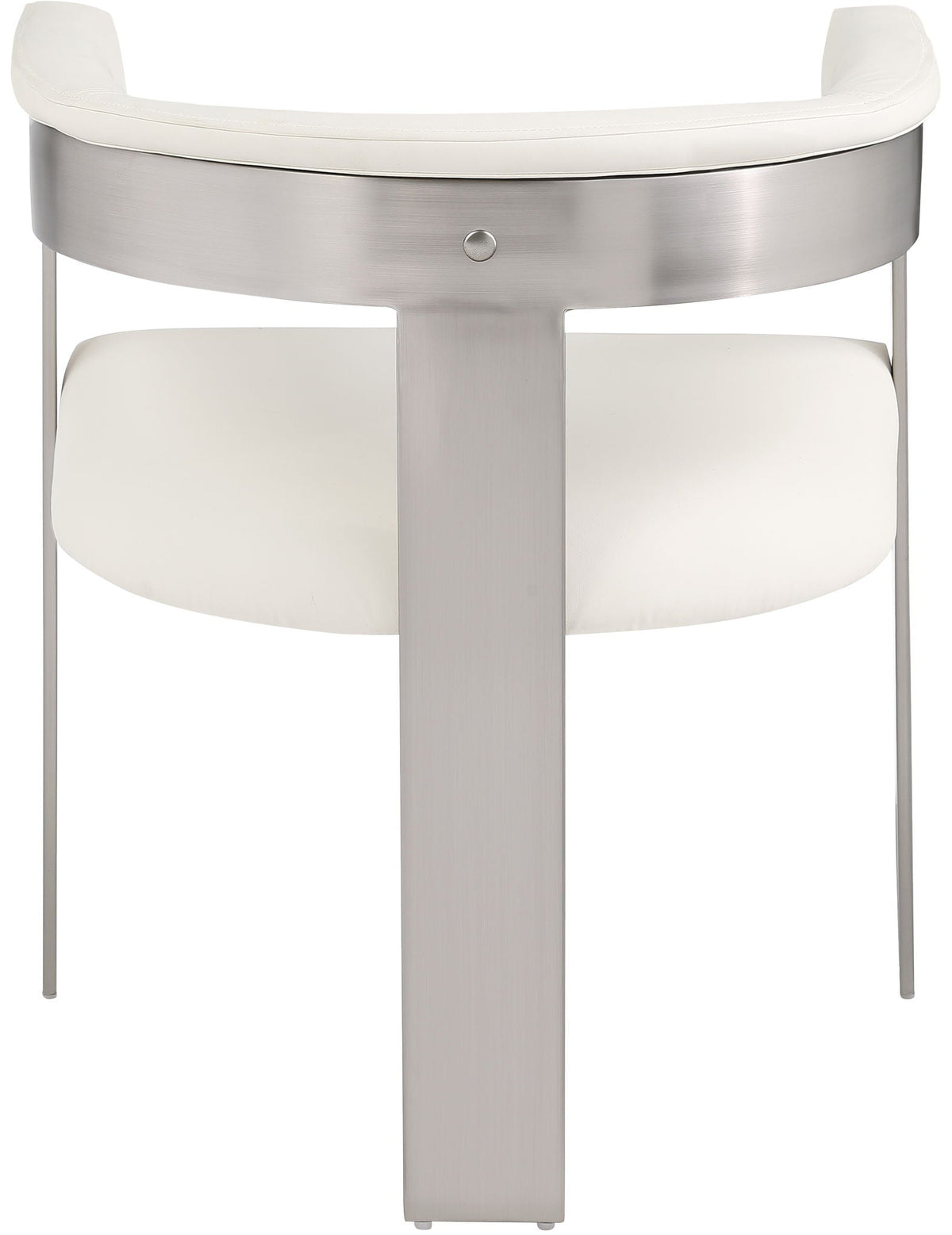 Romeo - Faux Leather Dining Chair (Set of 2) with Silver Base