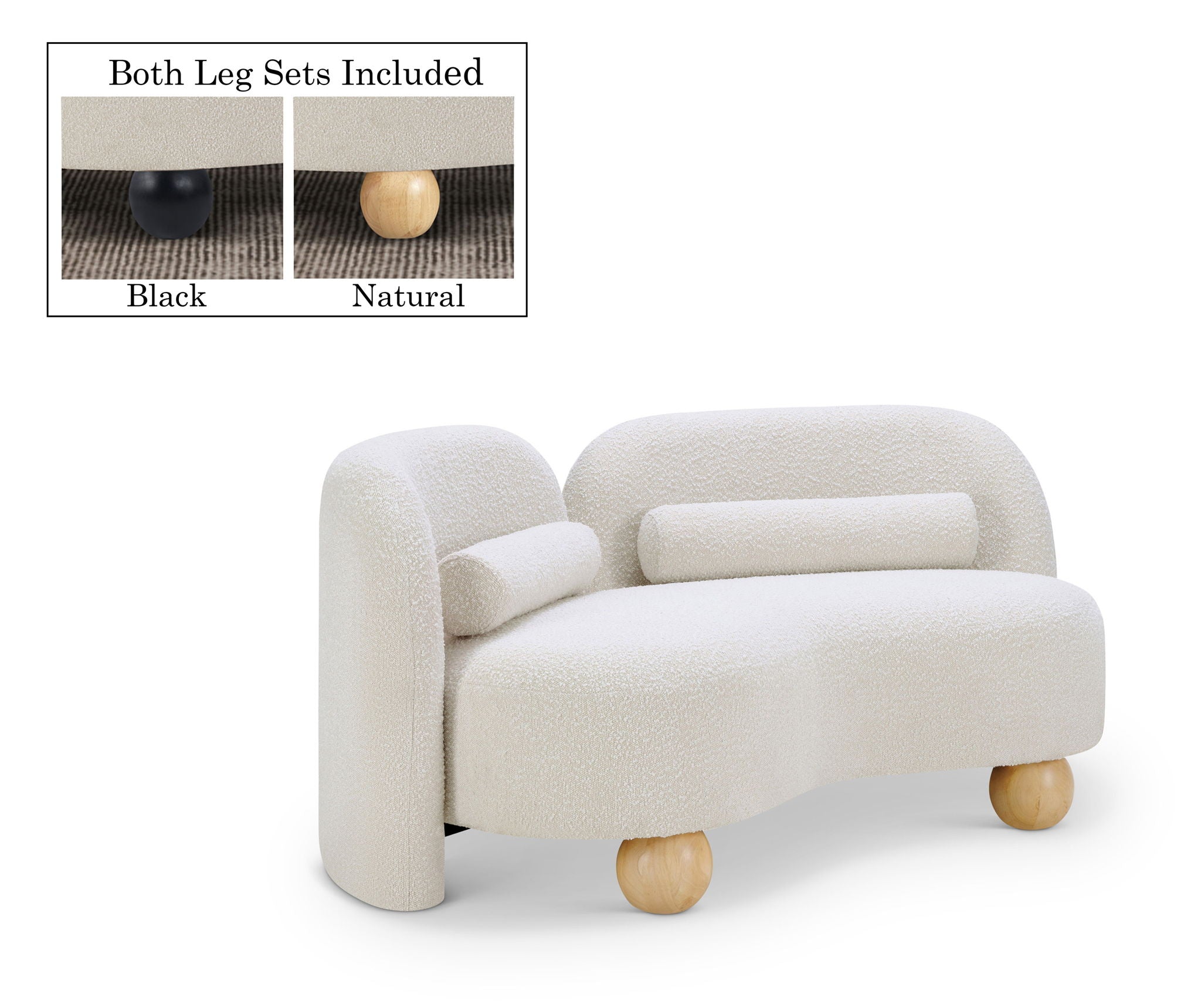 Daphne - Boucle Loveseat