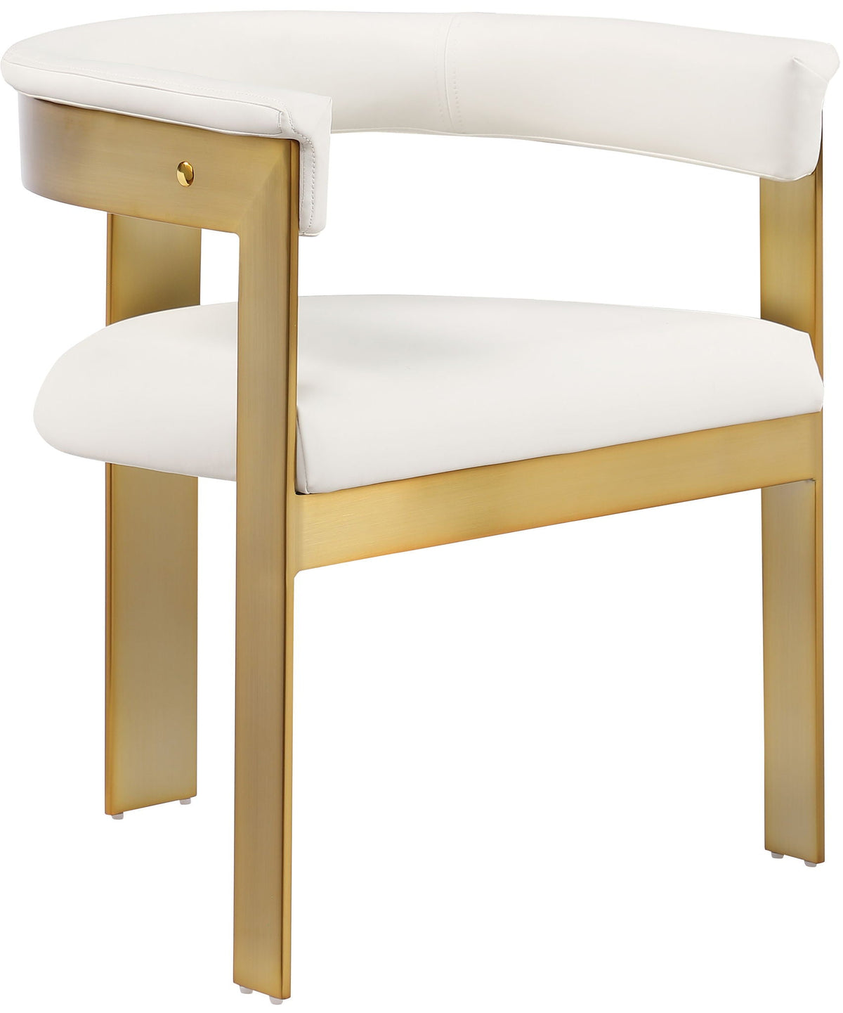 Romeo - Faux Leather Dining Chair (Set of 2) with Gold Base