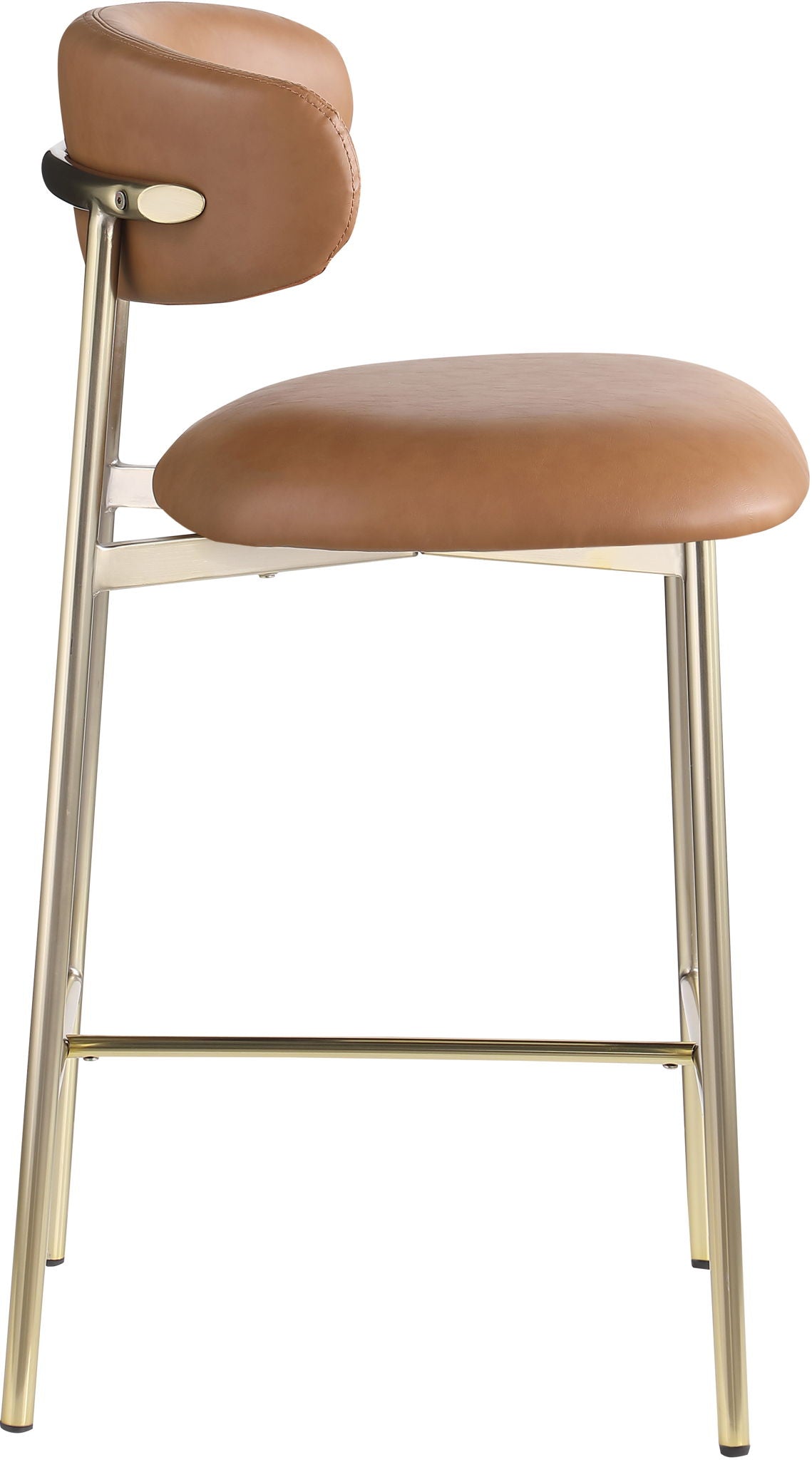 Lupita - Counter Stool (Set of 2) with Brushed Gold Frame