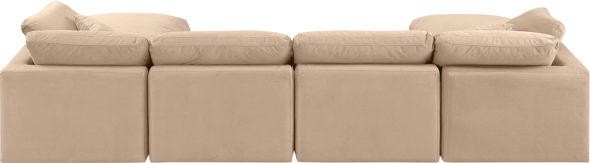 Indulge - Velvet 6 Piece Modular Double Chaise Sectional