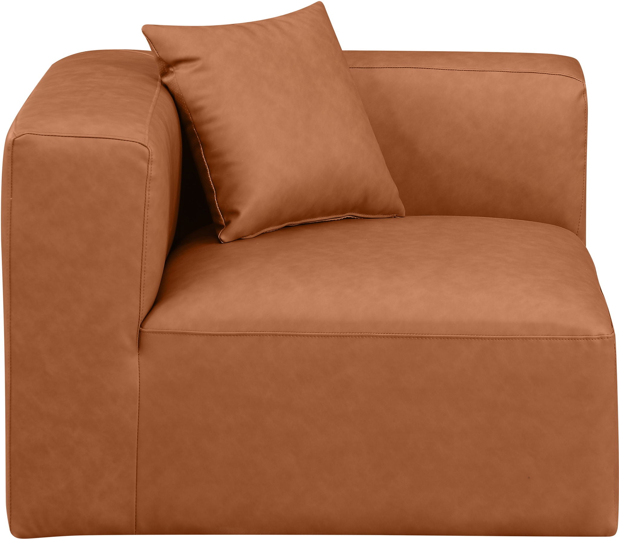 Cube - Corner Chair - Cognac