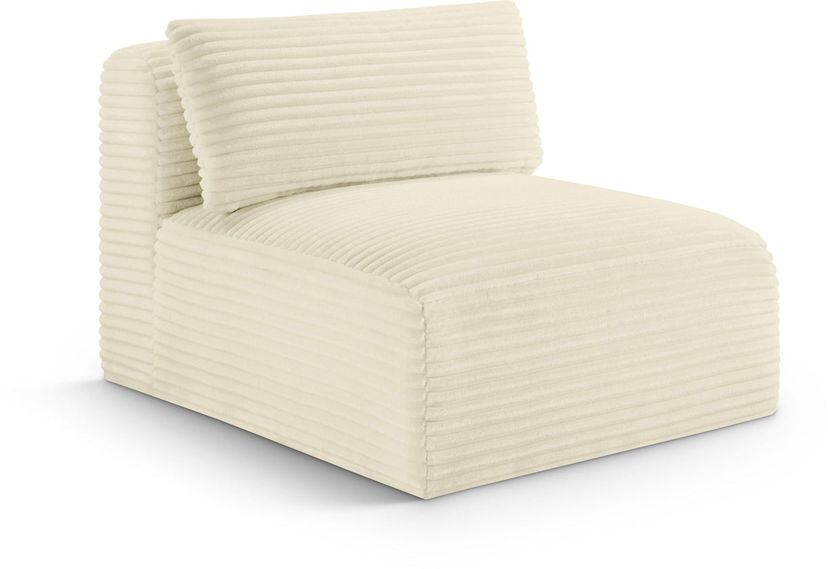 Shaggy Modular Sectional — Add-On: Armless Chair — Cream