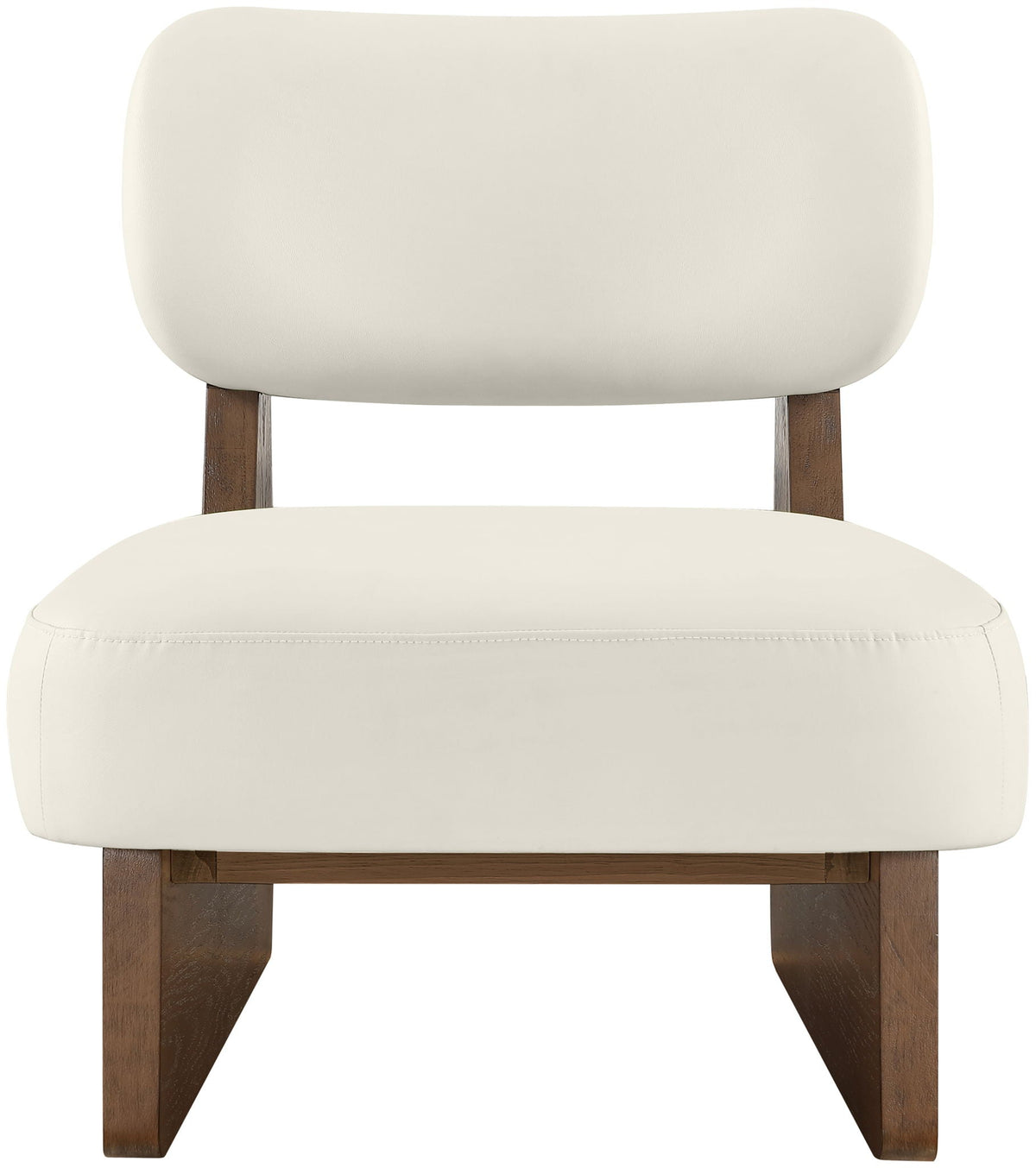 Vetra - Vegan Leather Upholstered Accent Chair with Brown Base