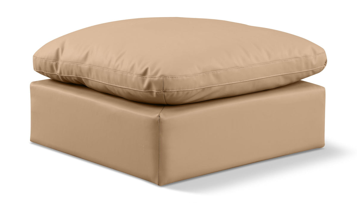 Indulge Faux Leather Modular Sectional — Ottoman — Tan