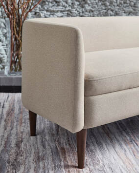Ashley A3000756 Accent Bench — Curved Back & Wood Legs