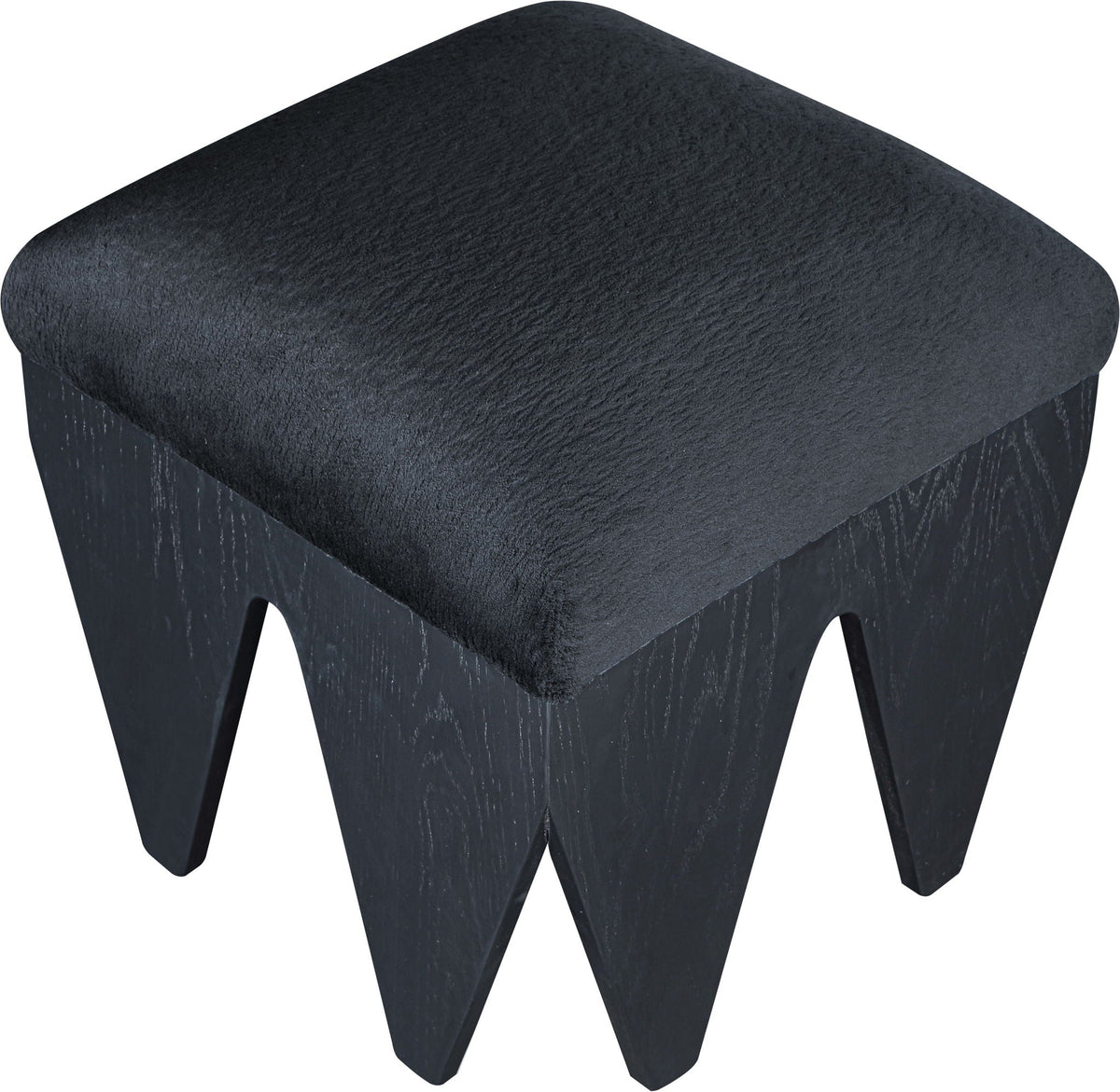 Altair - Fabric Bench with Black Base