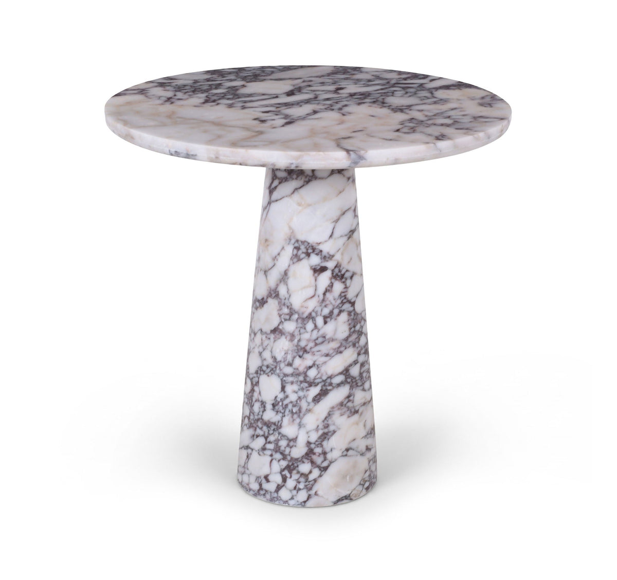 Fontelina 30" Genuine Marble Bistro Table — 5 Marble Colors - Viola