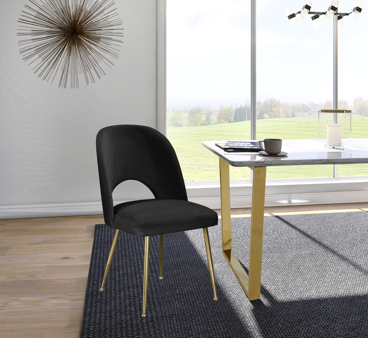 Logan - Dining Chair (Set of 2) with Gold Legs