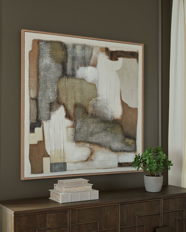 Ashley A8000497 Wall Art — Fabric-Embellished Canvas, Hangs 4 Ways