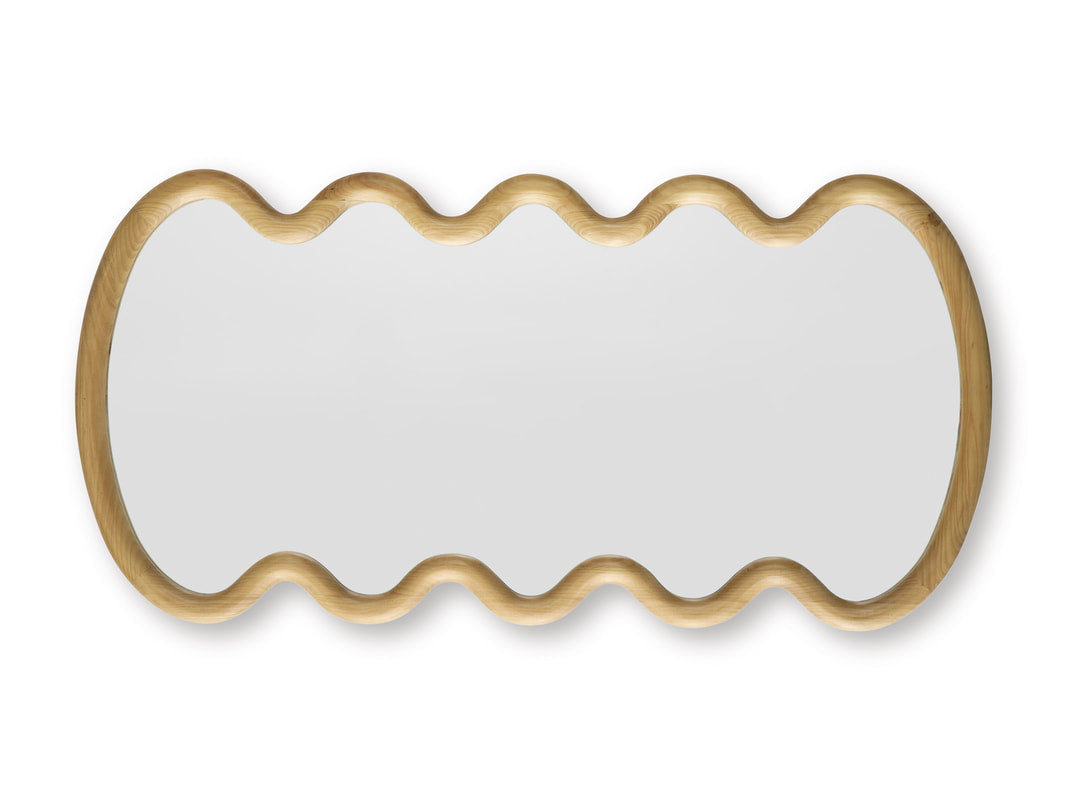 Ashley A8010412 Brown Wood Accent Mirror — Hangs Vertical or Horizontal