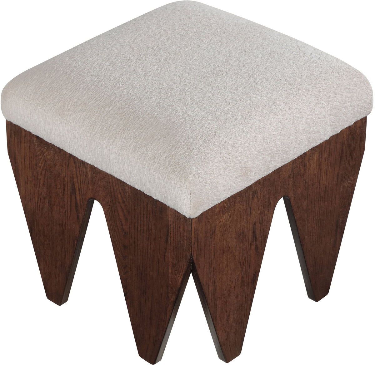 Altair - Fabric Bench with Dark Brown Base