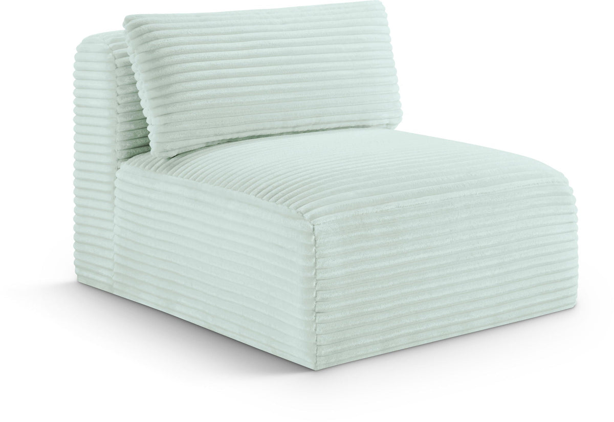 Shaggy Modular Sectional — Add-On: Armless Chair — Mint