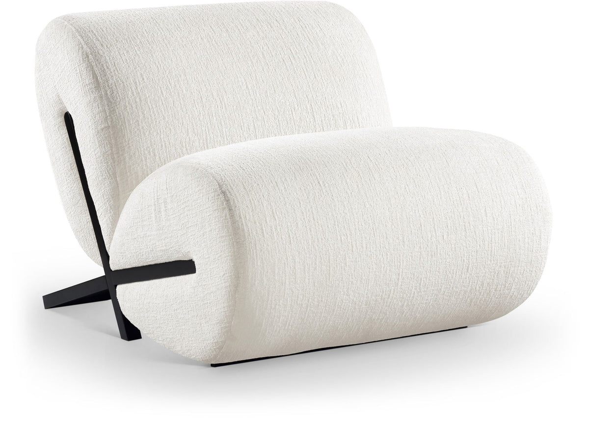 Akira - Fabric Upholstered Accent Chair - White