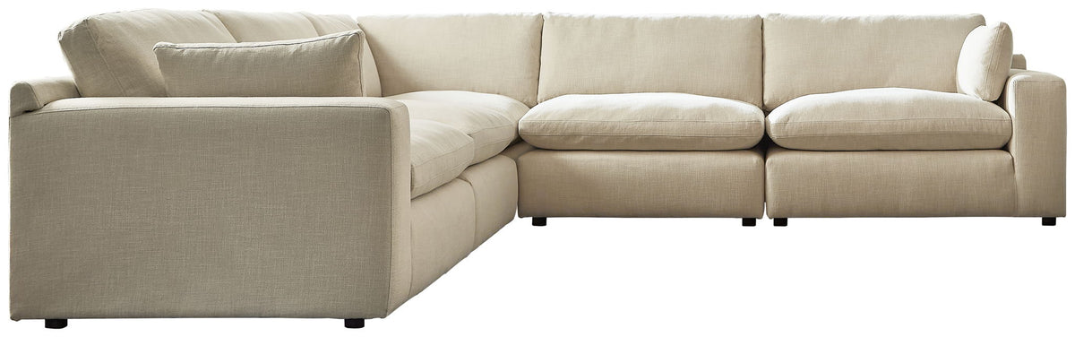 Elyza Linen Modular Sectional — 5-Piece Corner Sectional