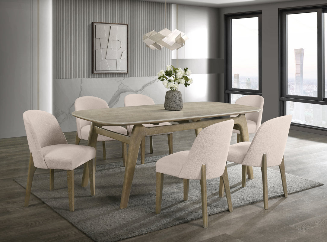 Adriana Dining Set — Porcelain Table Top & 6 Chairs