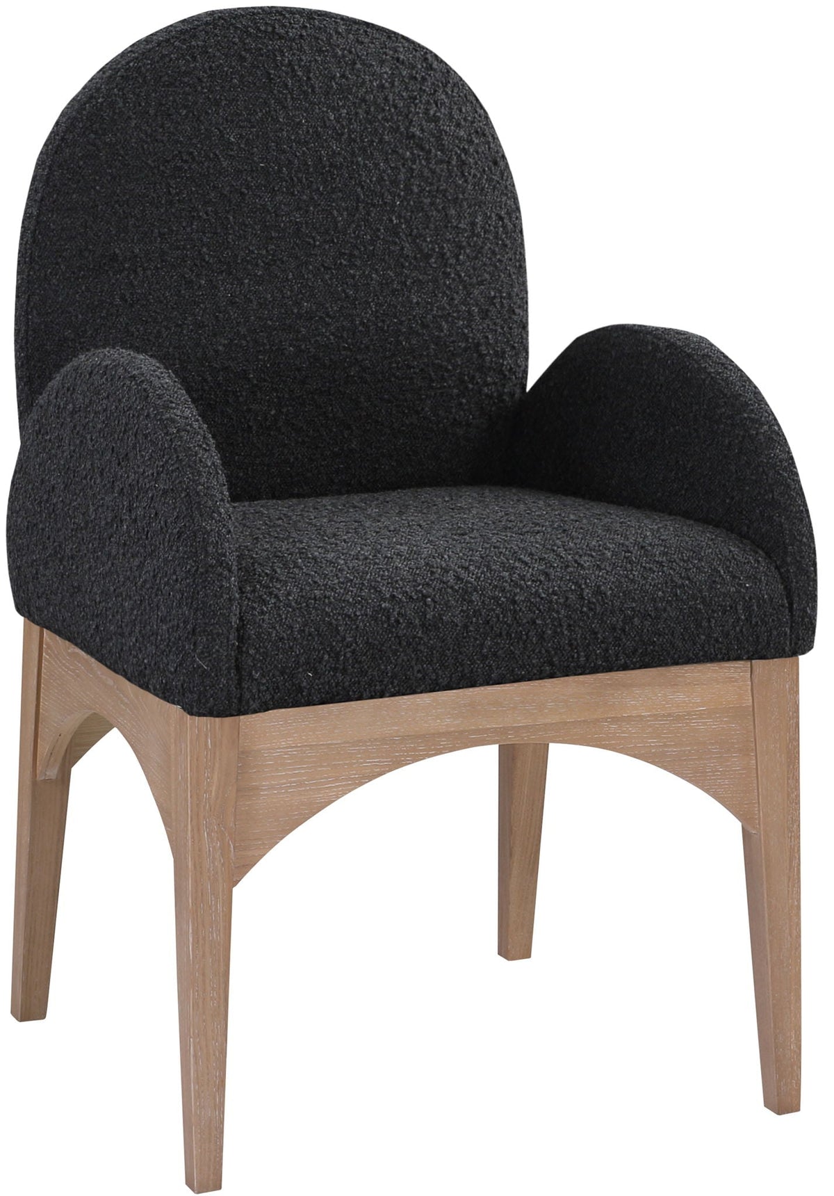 Waldorf - Boucle Dining Arm Chair with Natural Legs