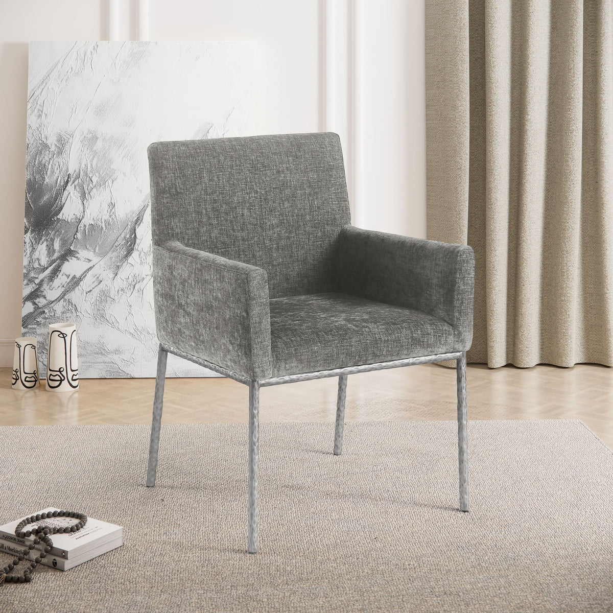 Reeves - Dining Chair (Set of 2) with Silver Legs