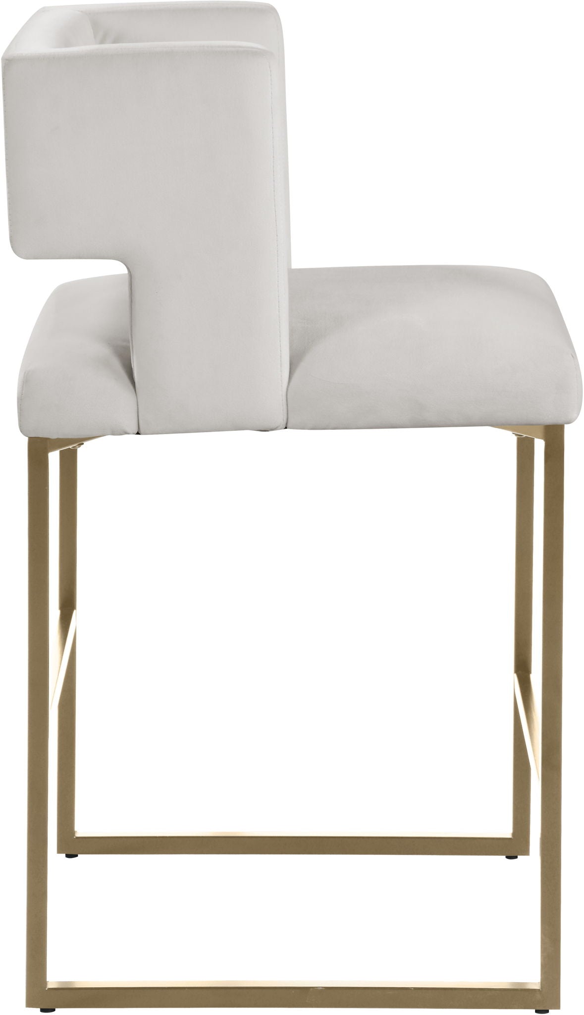 Caleb - Counter Stool (Set of 2) with Gold Legs